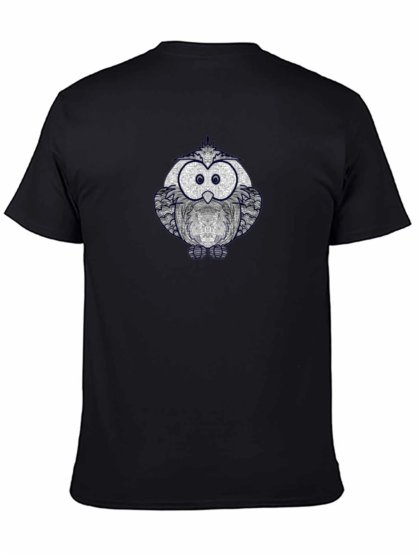 Owl Graphic Print Crew Neck T-Shirt