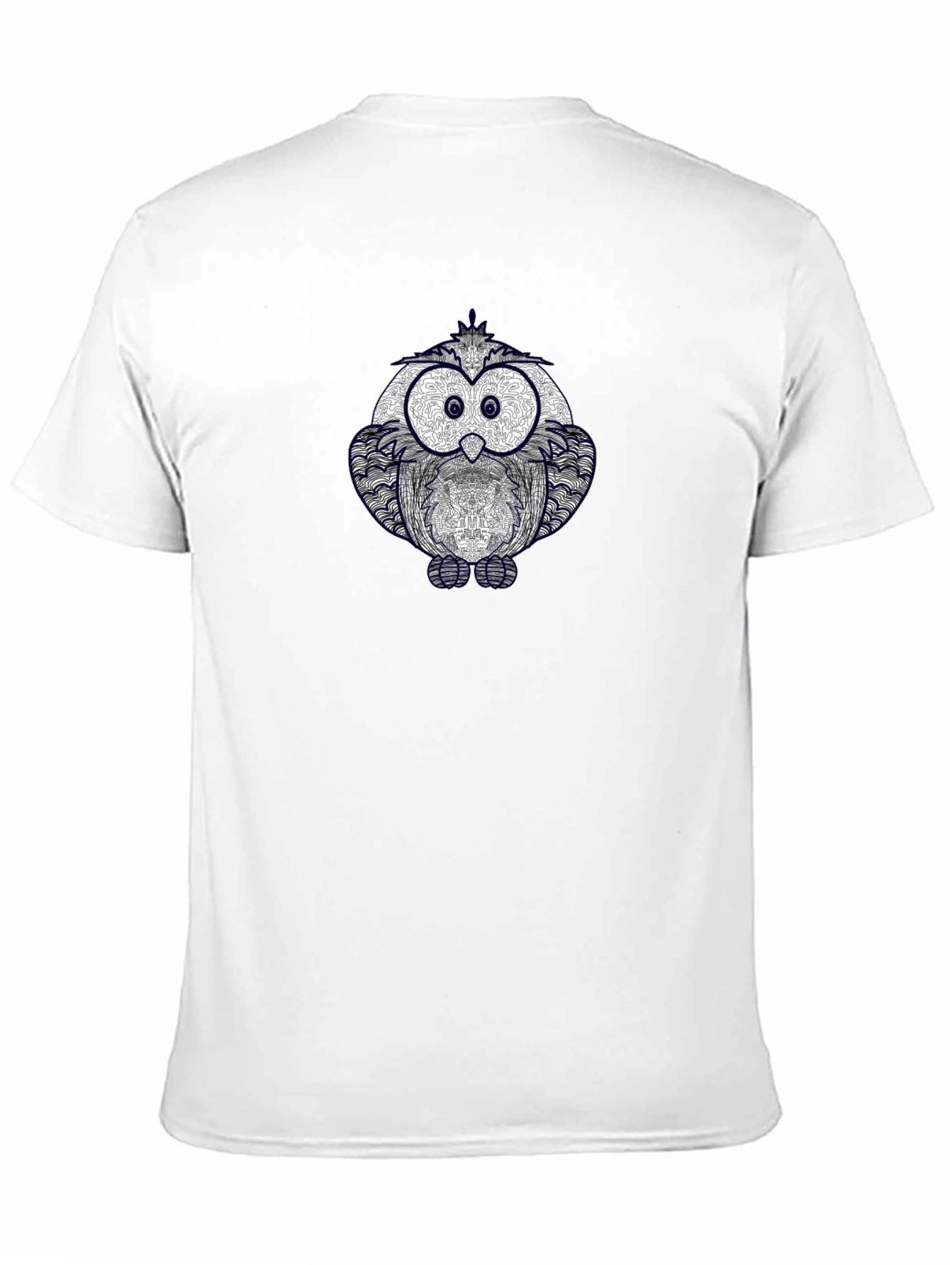 Owl Graphic Print Crew Neck T-Shirt