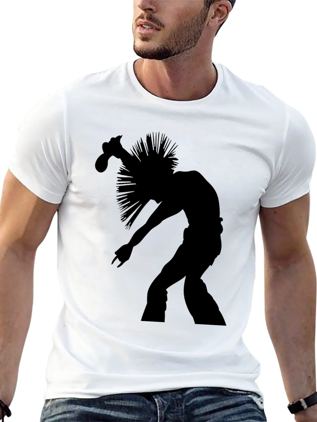 Silhouette Rocker Black T-Shirt