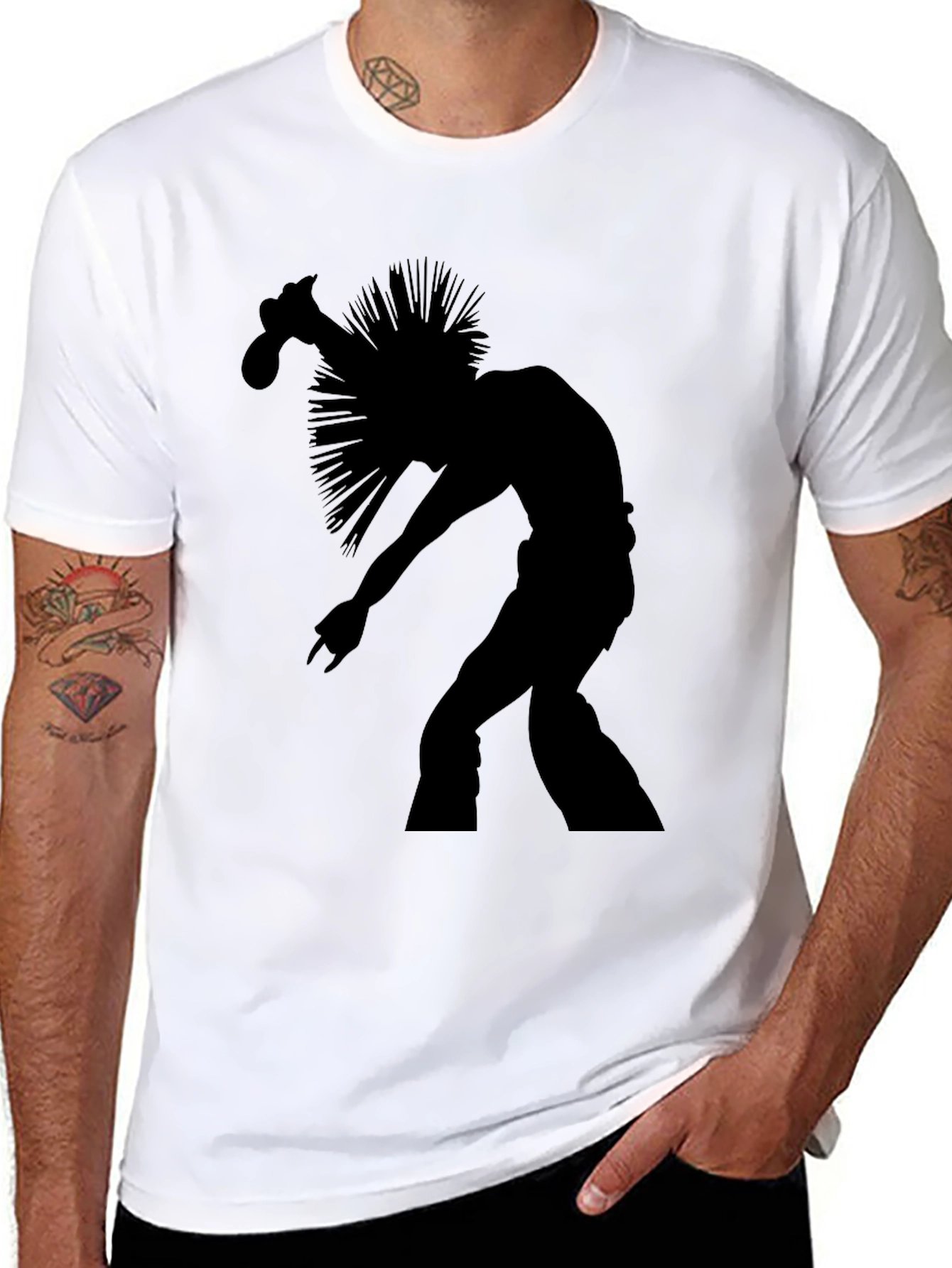 Silhouette Rocker Black T-Shirt