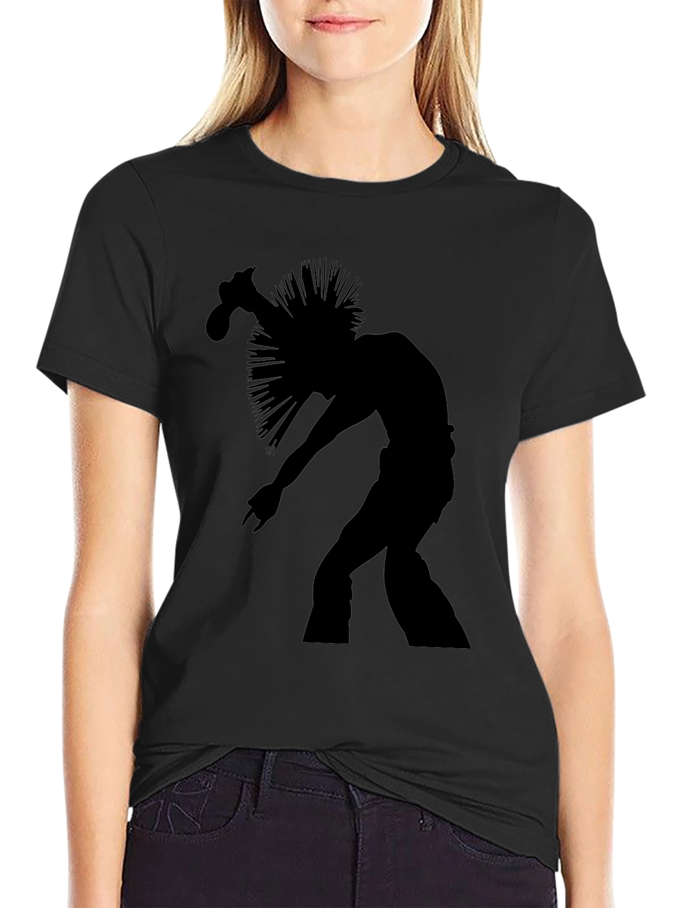 Silhouette Rocker Black T-Shirt