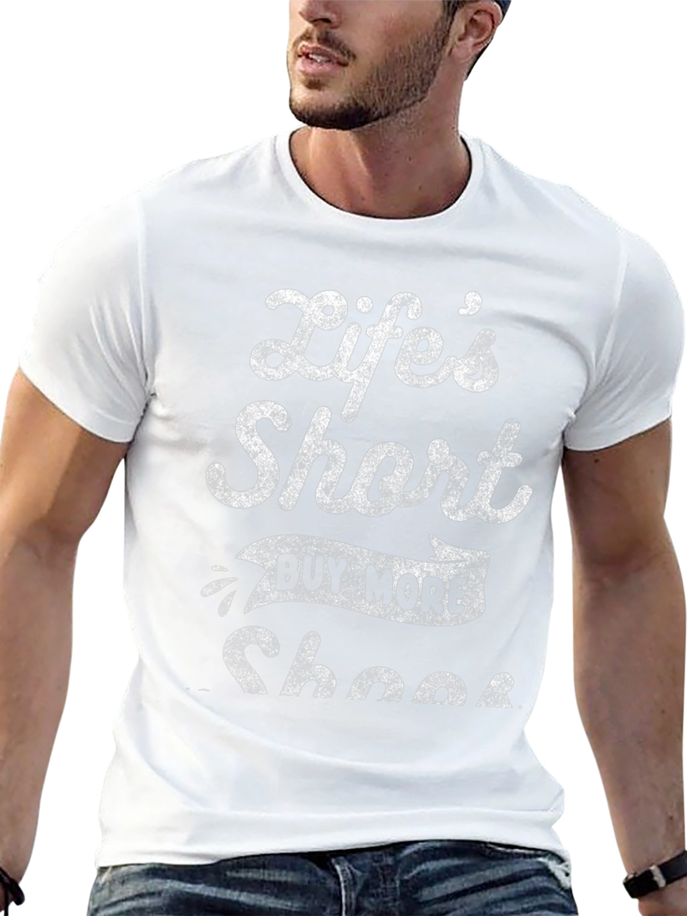 Lifes Short Buy More Shoes Graphic T-Shirt