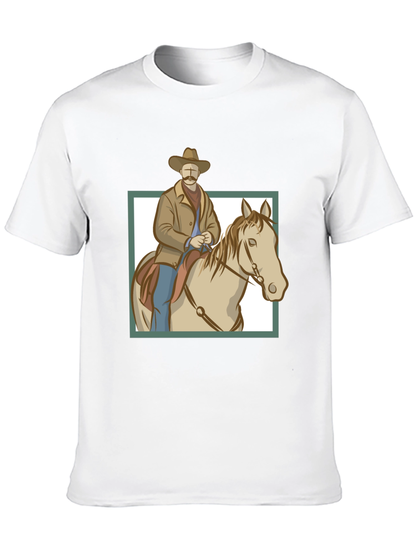 Cowboy Riding Horse Graphic T-Shirt