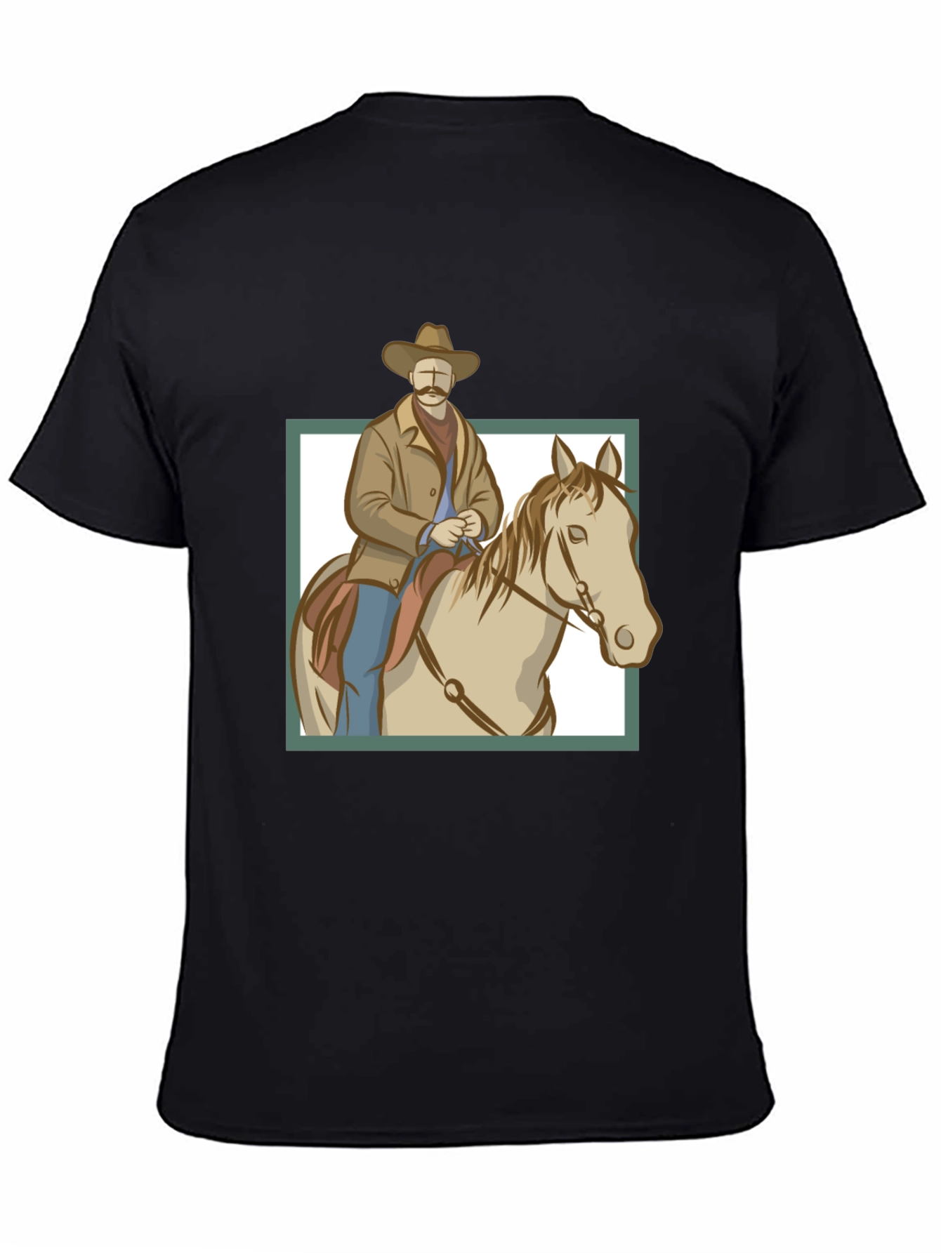 Cowboy Riding Horse Graphic T-Shirt