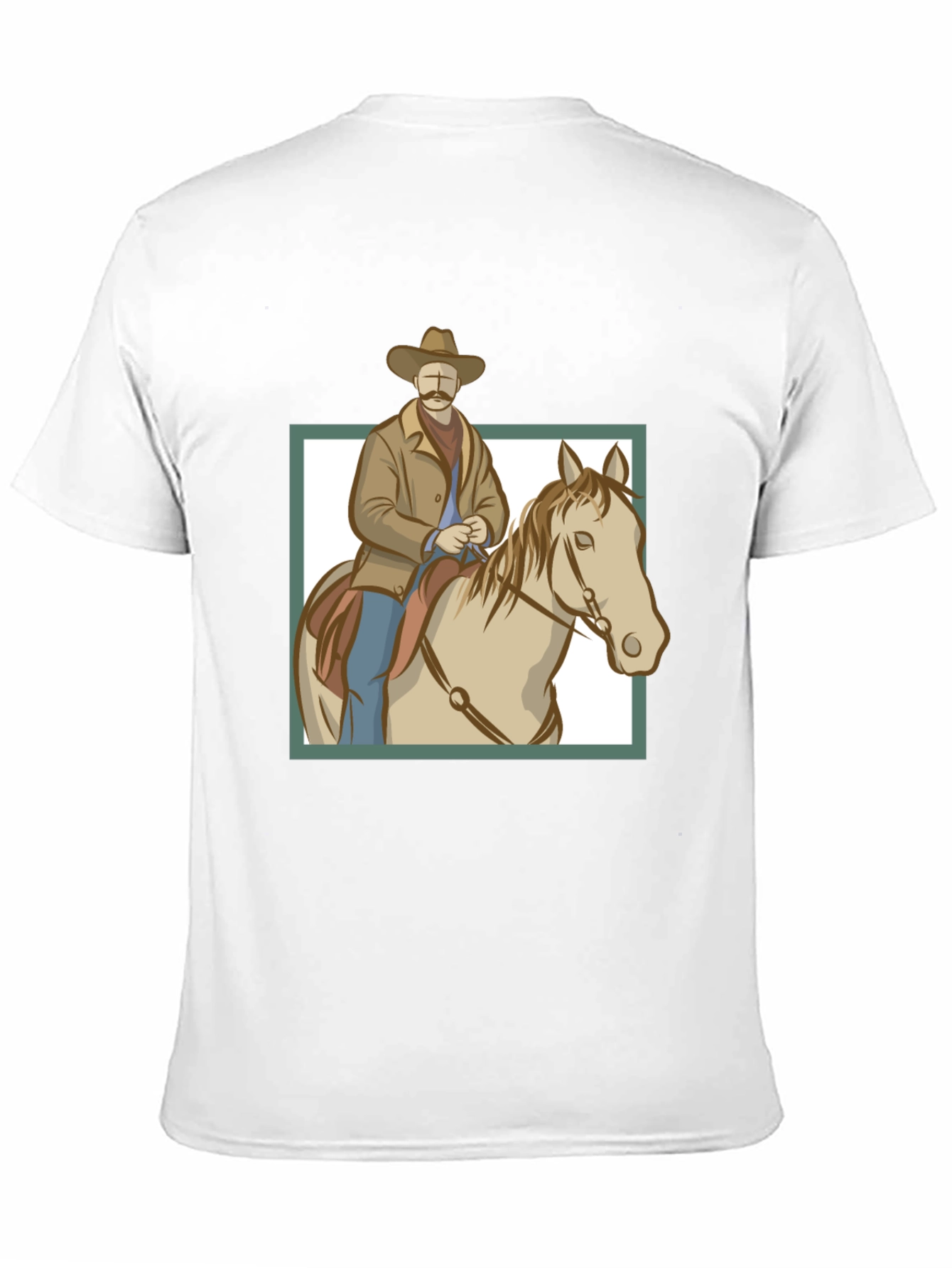 Cowboy Riding Horse Graphic T-Shirt