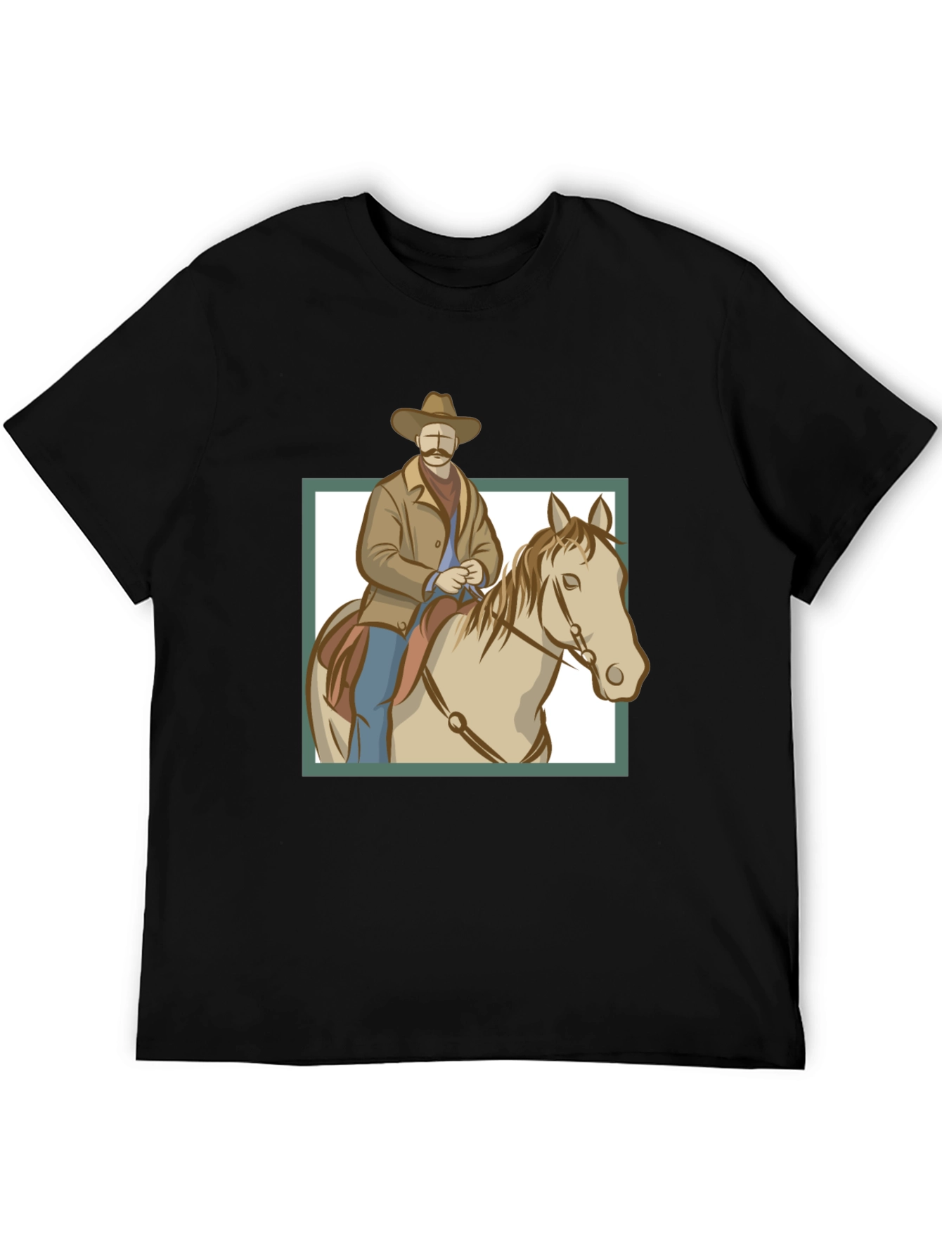 Cowboy Riding Horse Graphic T-Shirt