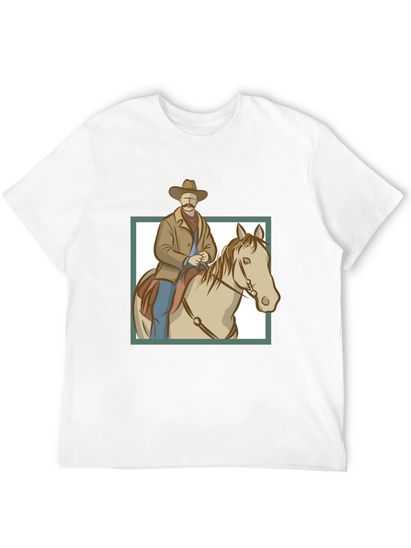 Cowboy Riding Horse Graphic T-Shirt