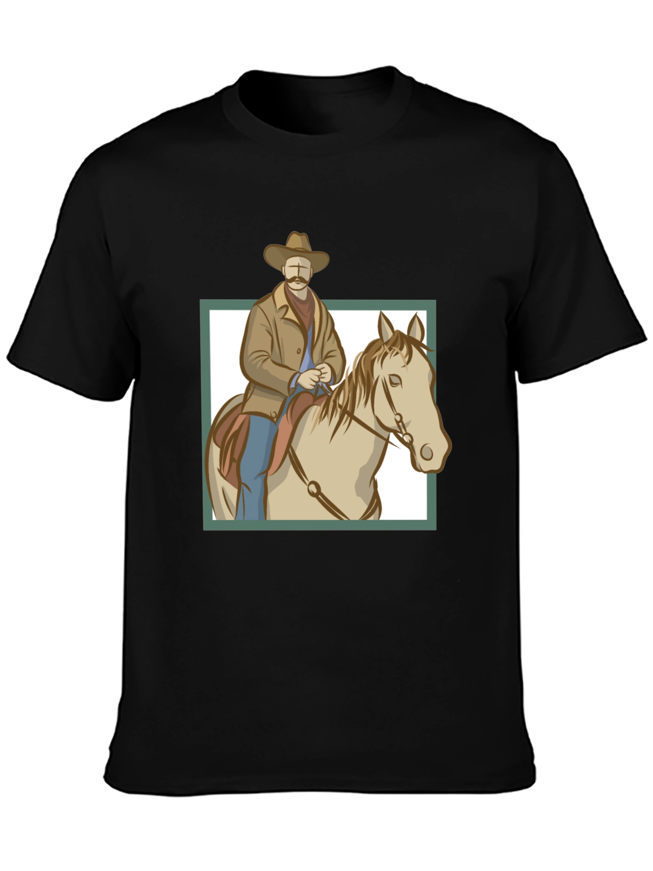 Cowboy Riding Horse Graphic T-Shirt