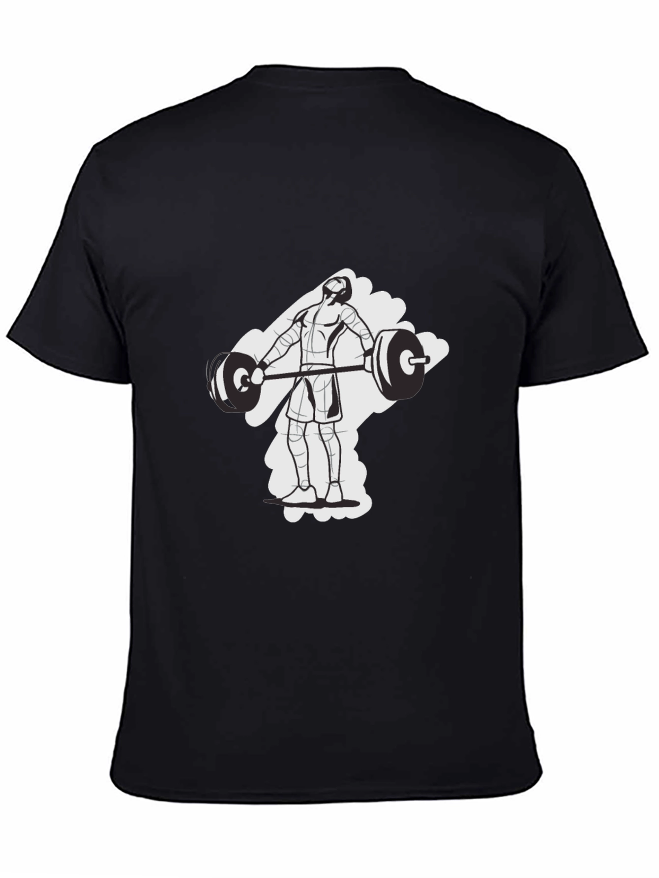 Weightlifting Graphic Tee - Black Cotton