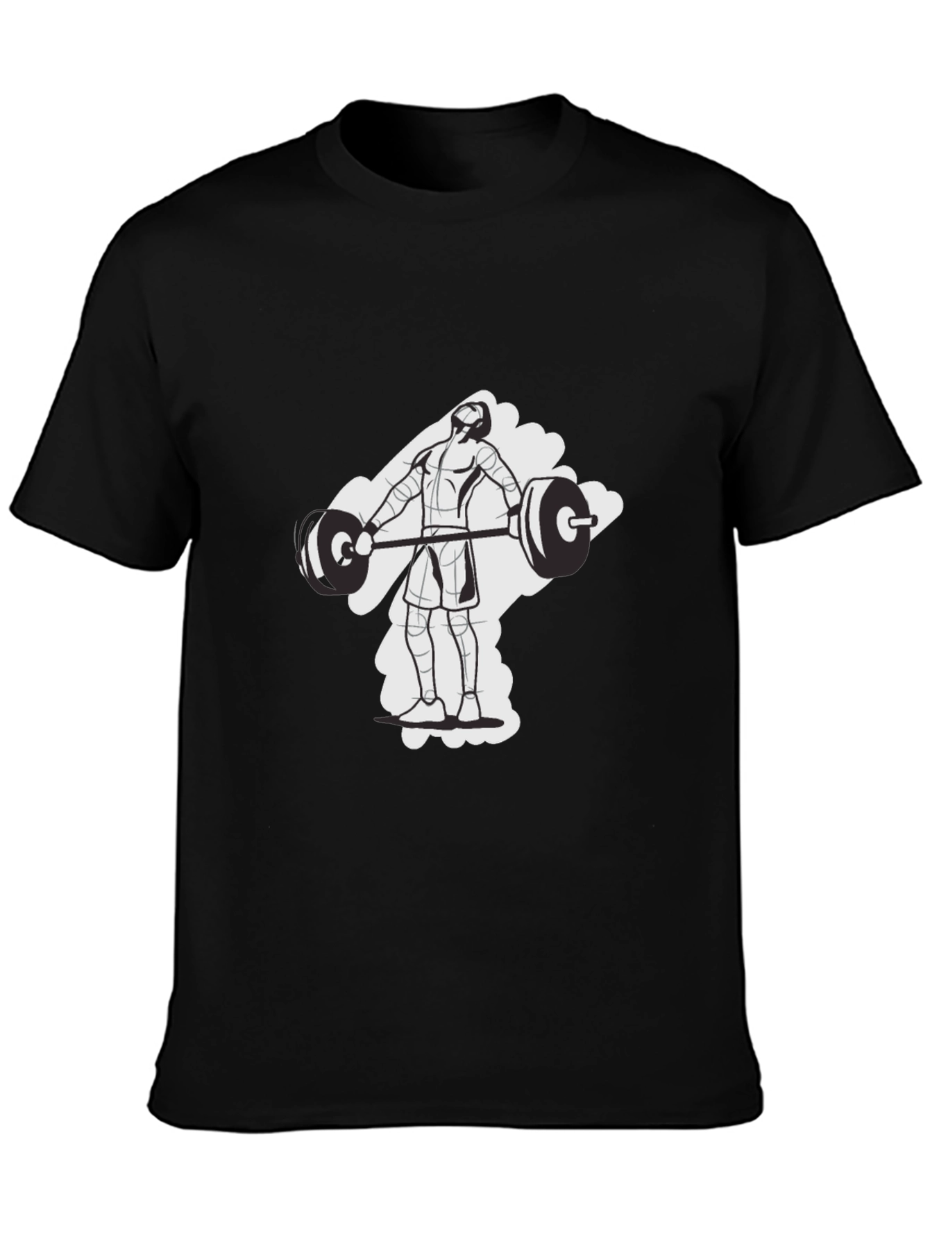 Weightlifting Graphic Tee - Black Cotton