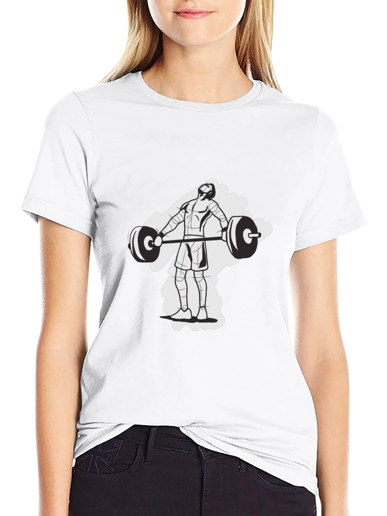 Weightlifting Graphic Tee - Black Cotton
