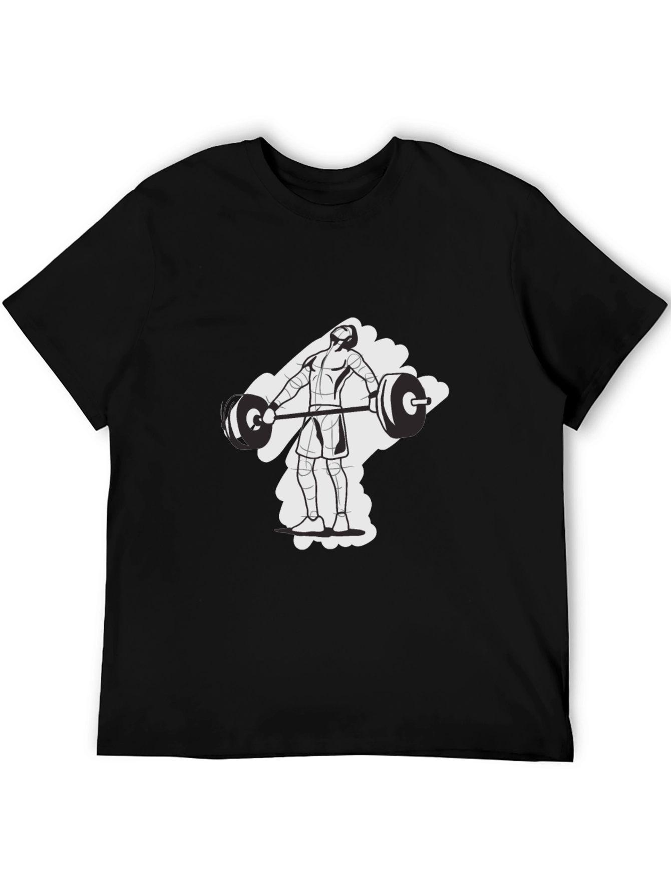 Weightlifting Graphic Tee - Black Cotton