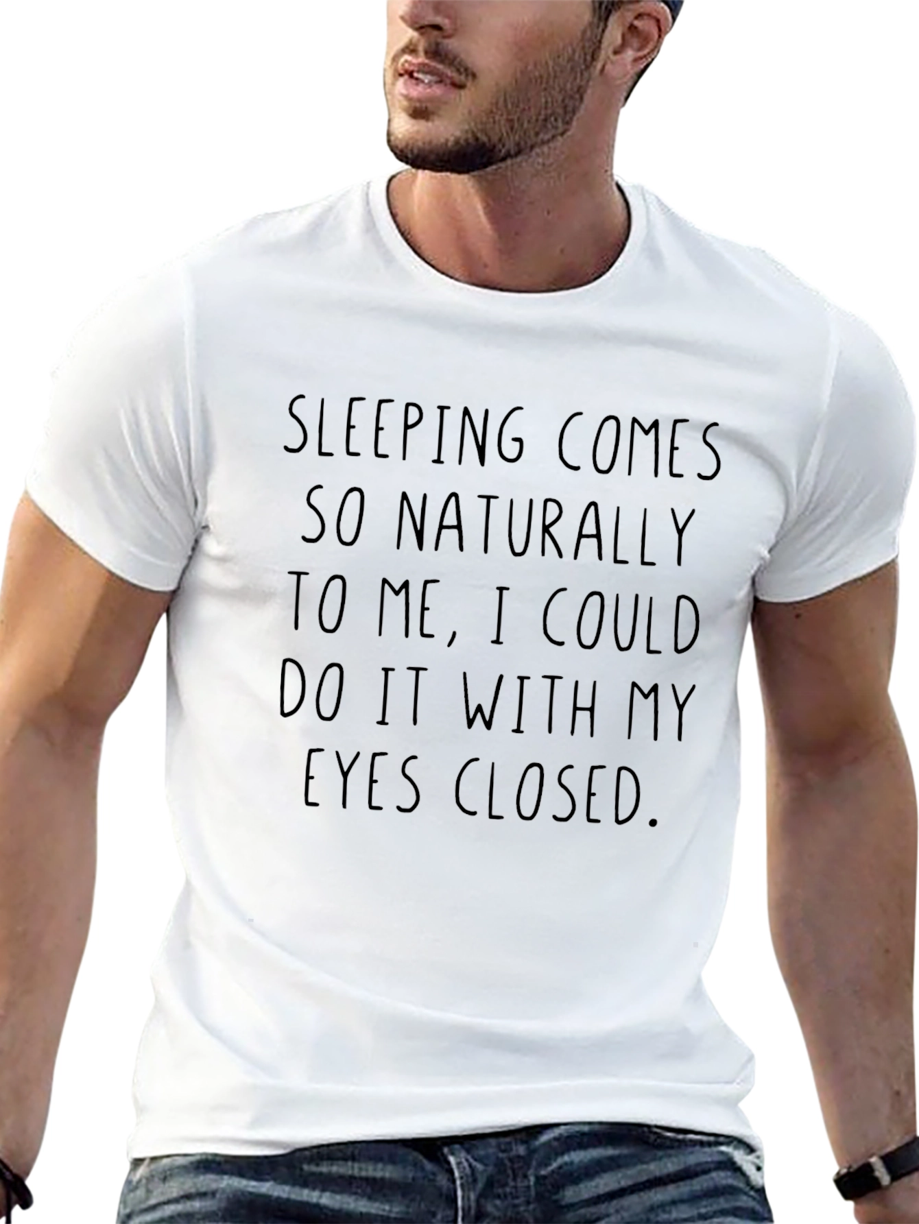 Sleeping Comes Naturally Black T-Shirt