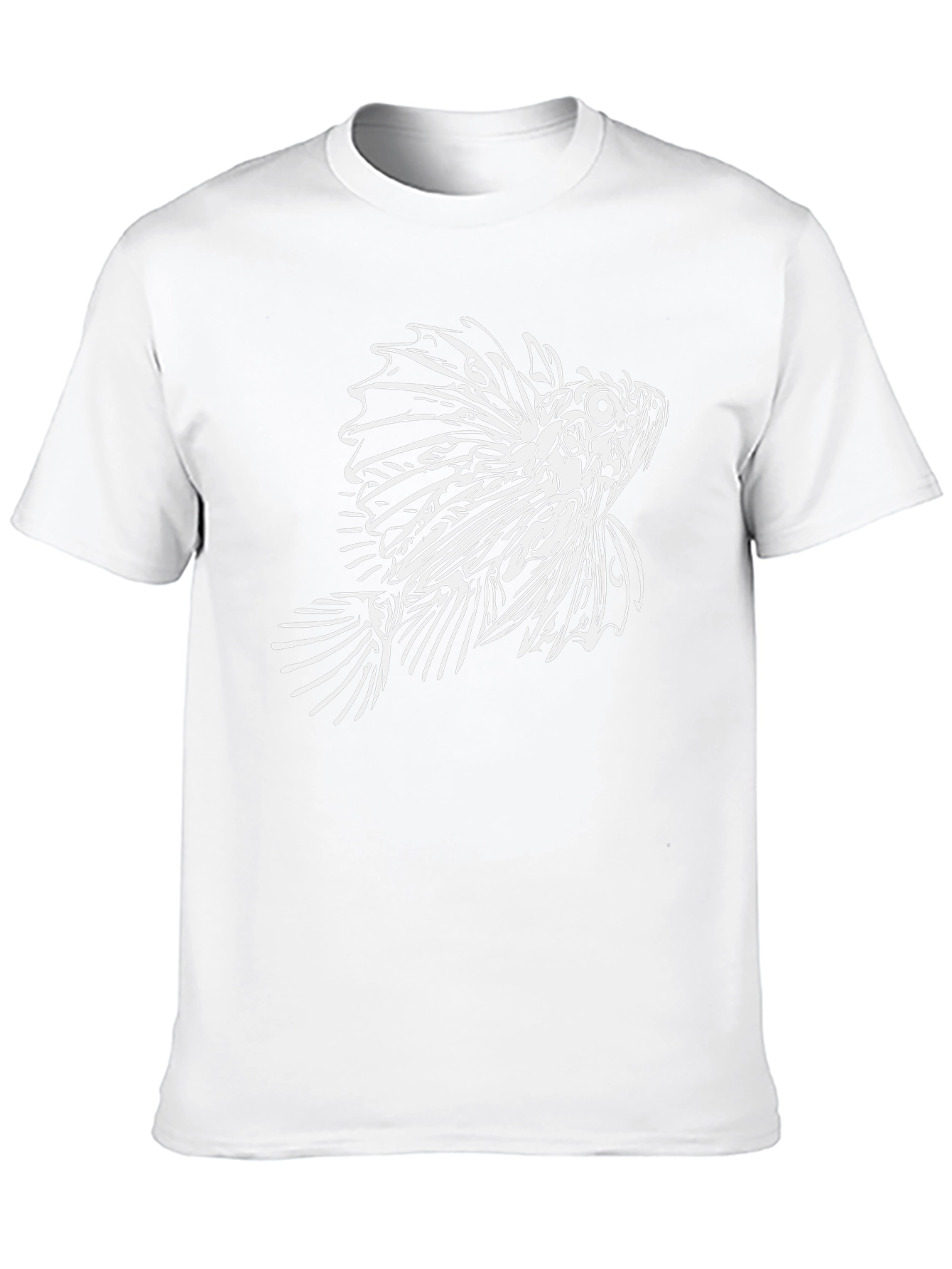 Lionfish Graphic Tee - Black Cotton T-Shirt