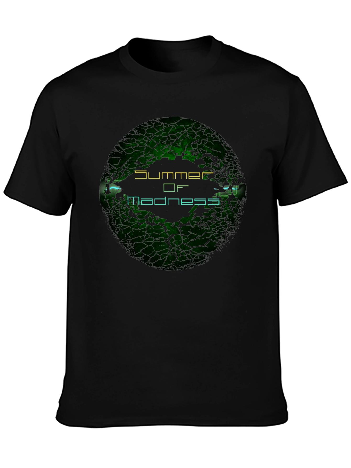 Summer of Madness Graphic Print Black T-Shirt