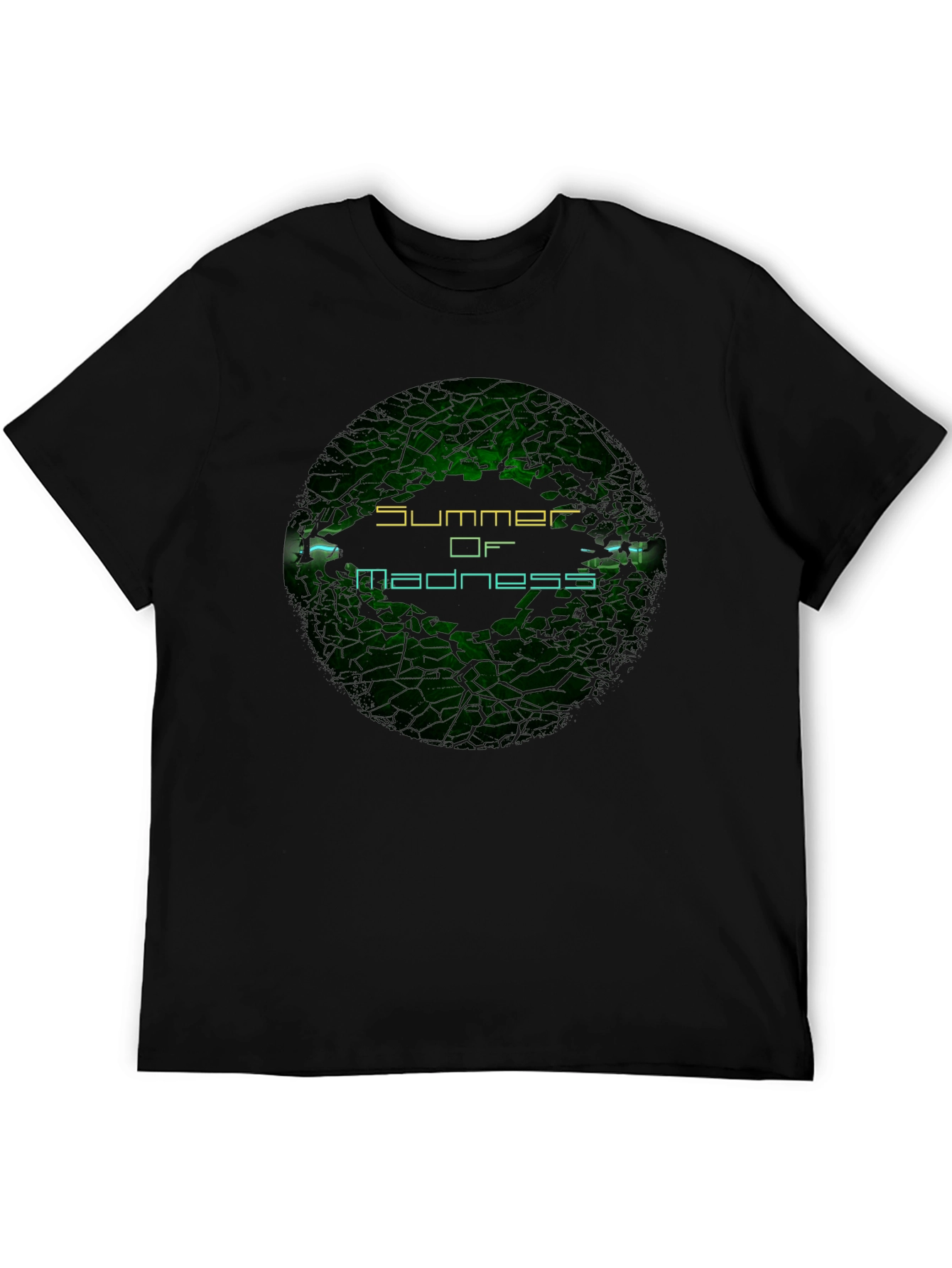 Summer of Madness Graphic Print Black T-Shirt