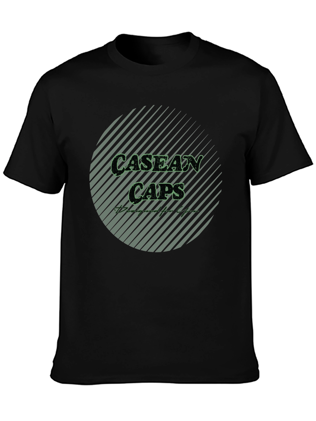 Casean Caps Black T-Shirt
