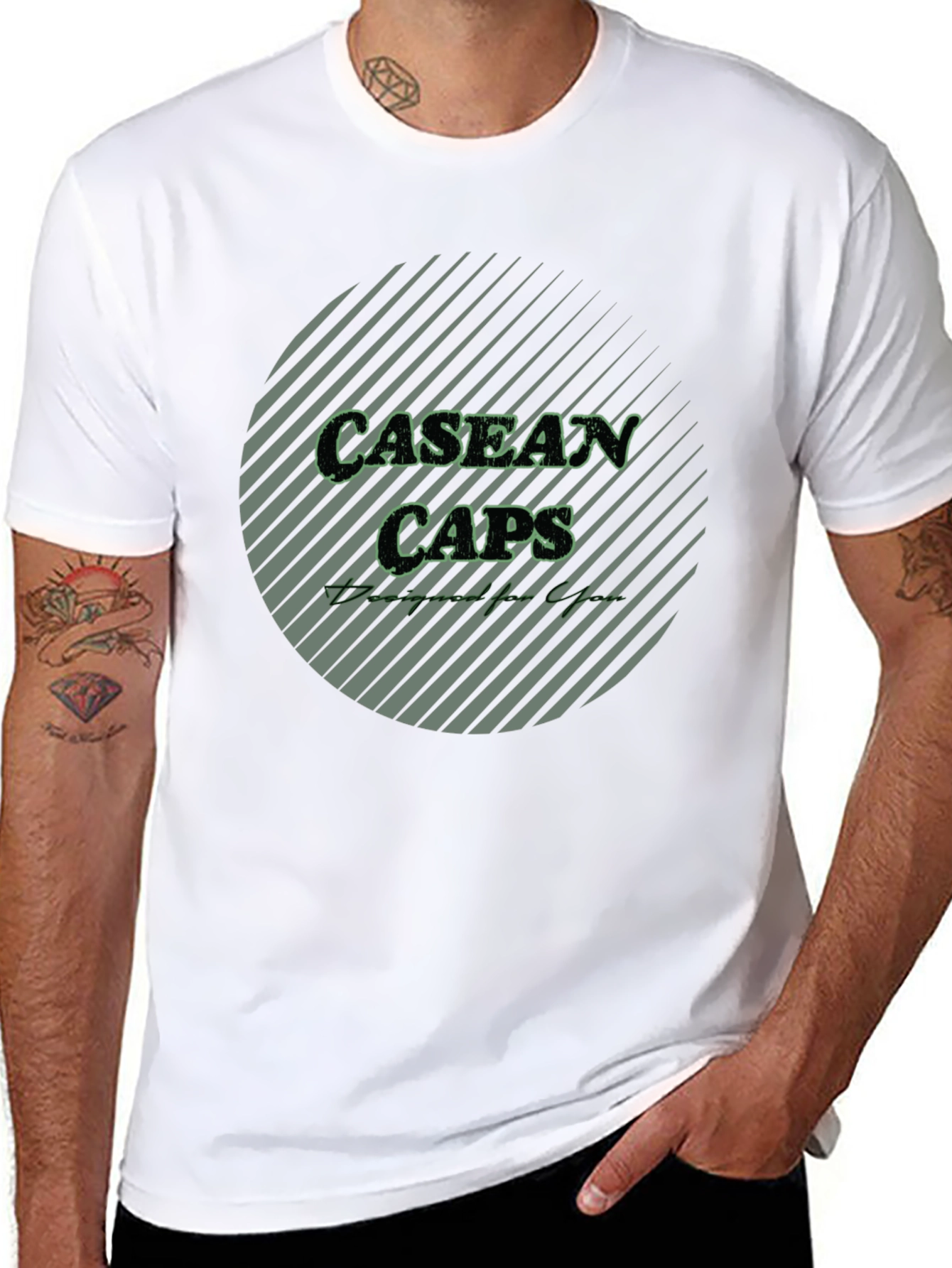 Casean Caps Black T-Shirt