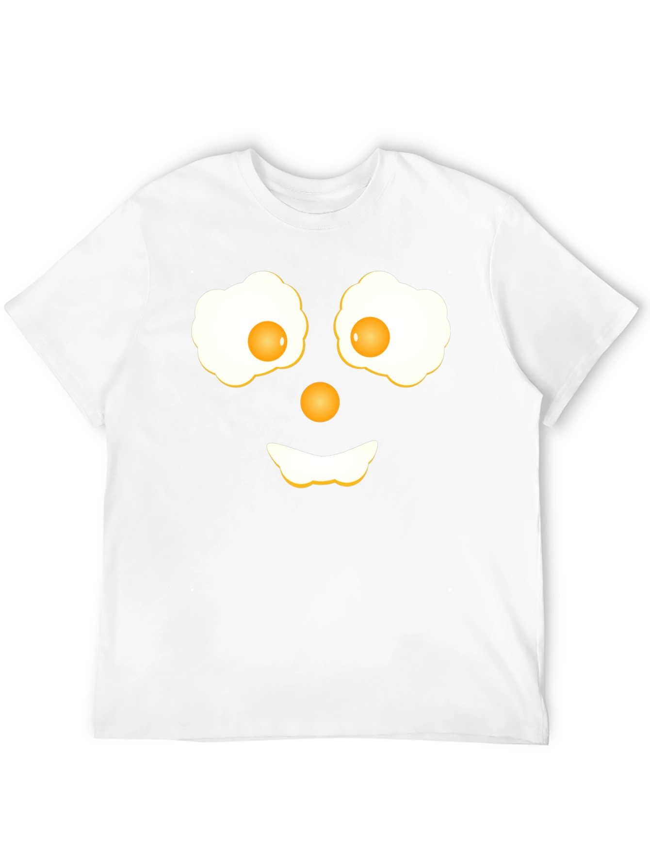 Funny Fried Eggs Face Graphic T-Shirt