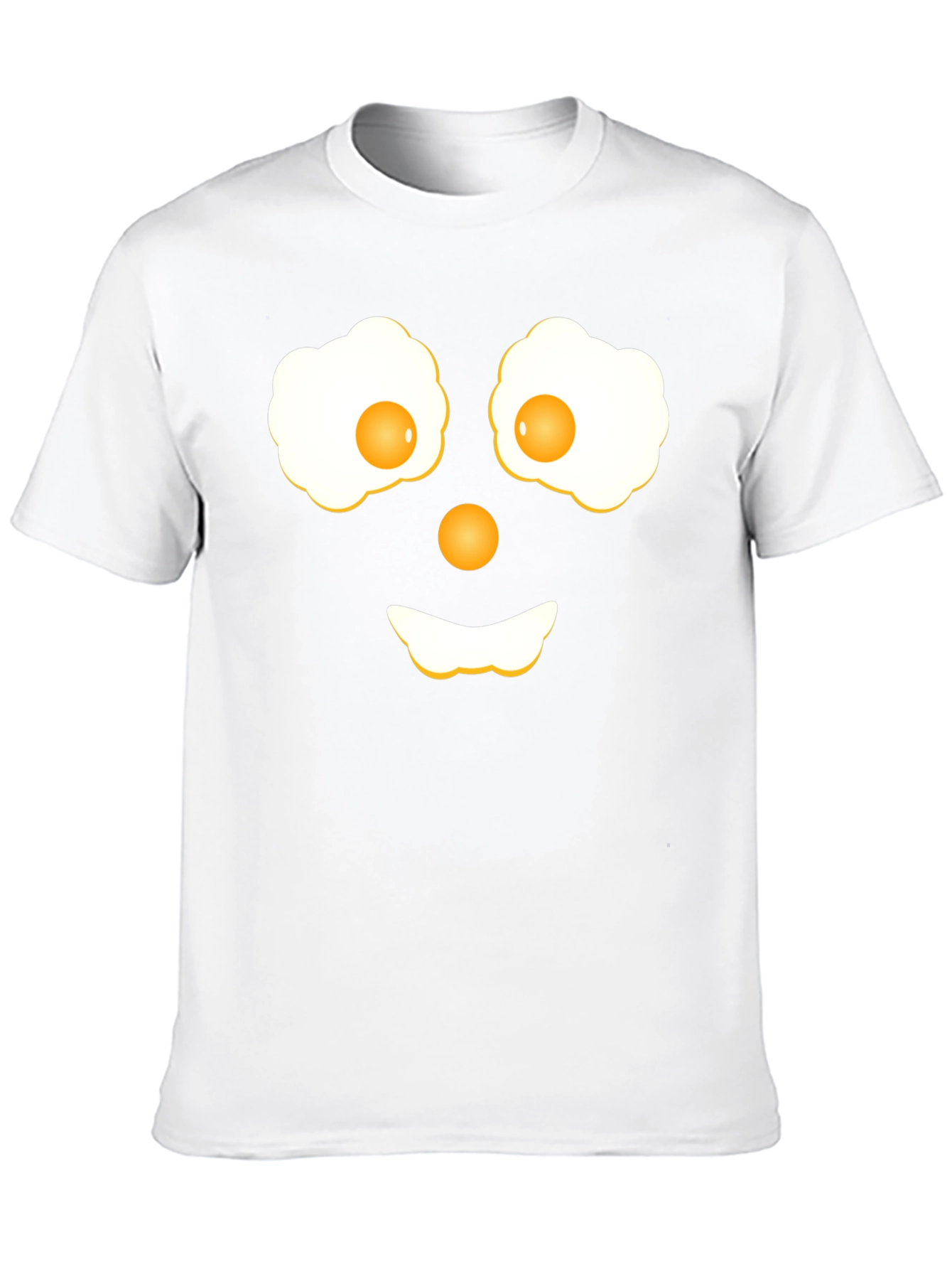 Funny Fried Eggs Face Graphic T-Shirt