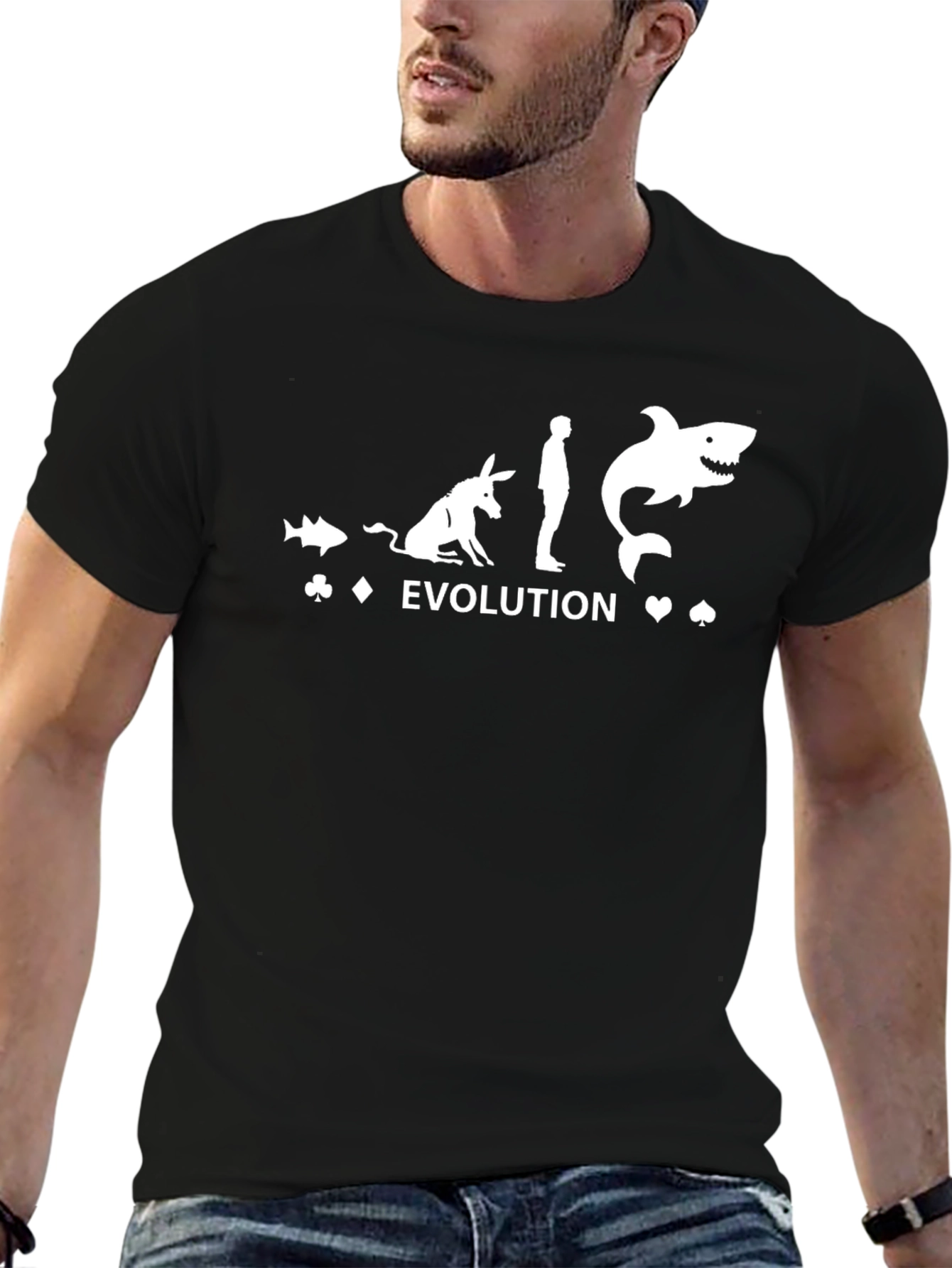 Evolution of an Ass Shark Funny Graphic Tee