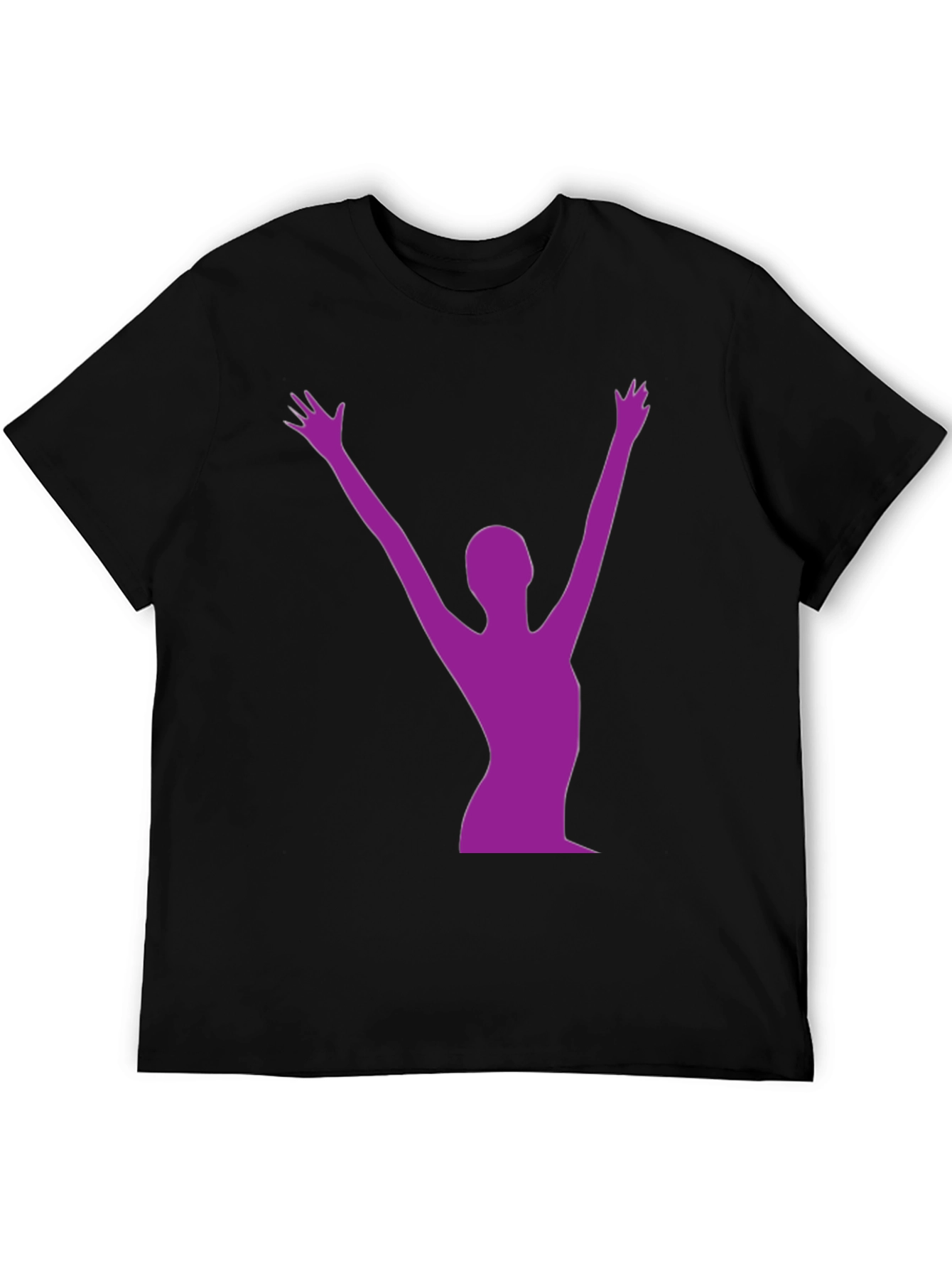 Silhouette Graphic Tee - Black Crew Neck Shirt
