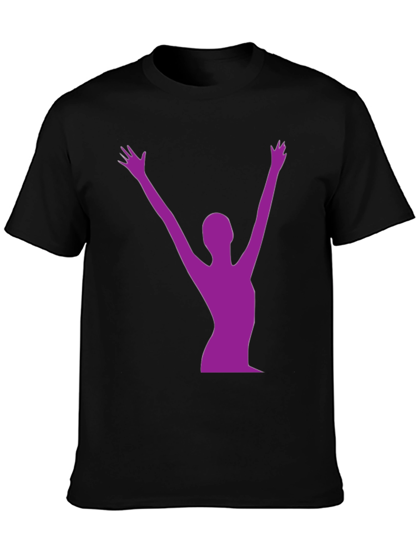 Silhouette Graphic Tee - Black Crew Neck Shirt