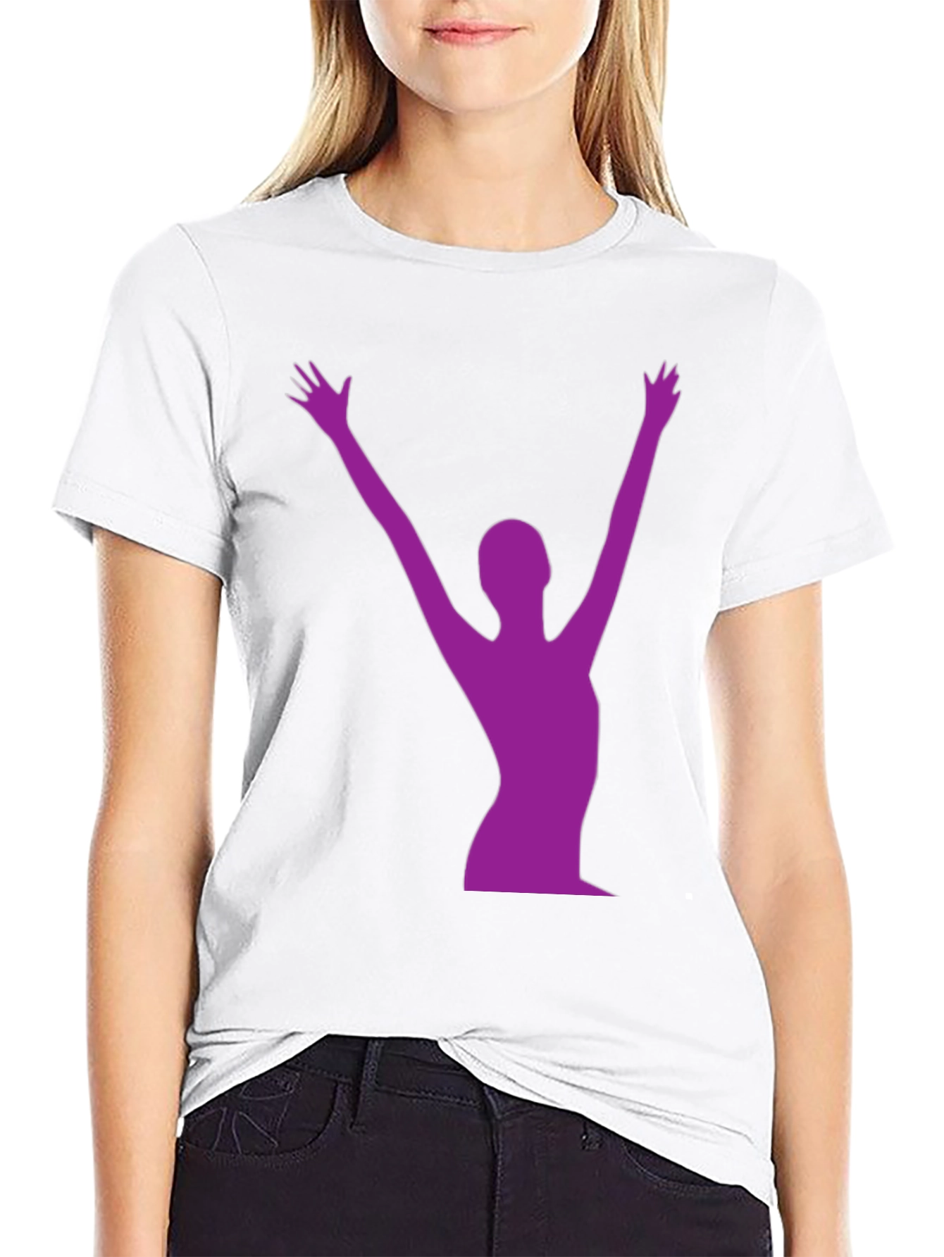 Silhouette Graphic Tee - Black Crew Neck Shirt