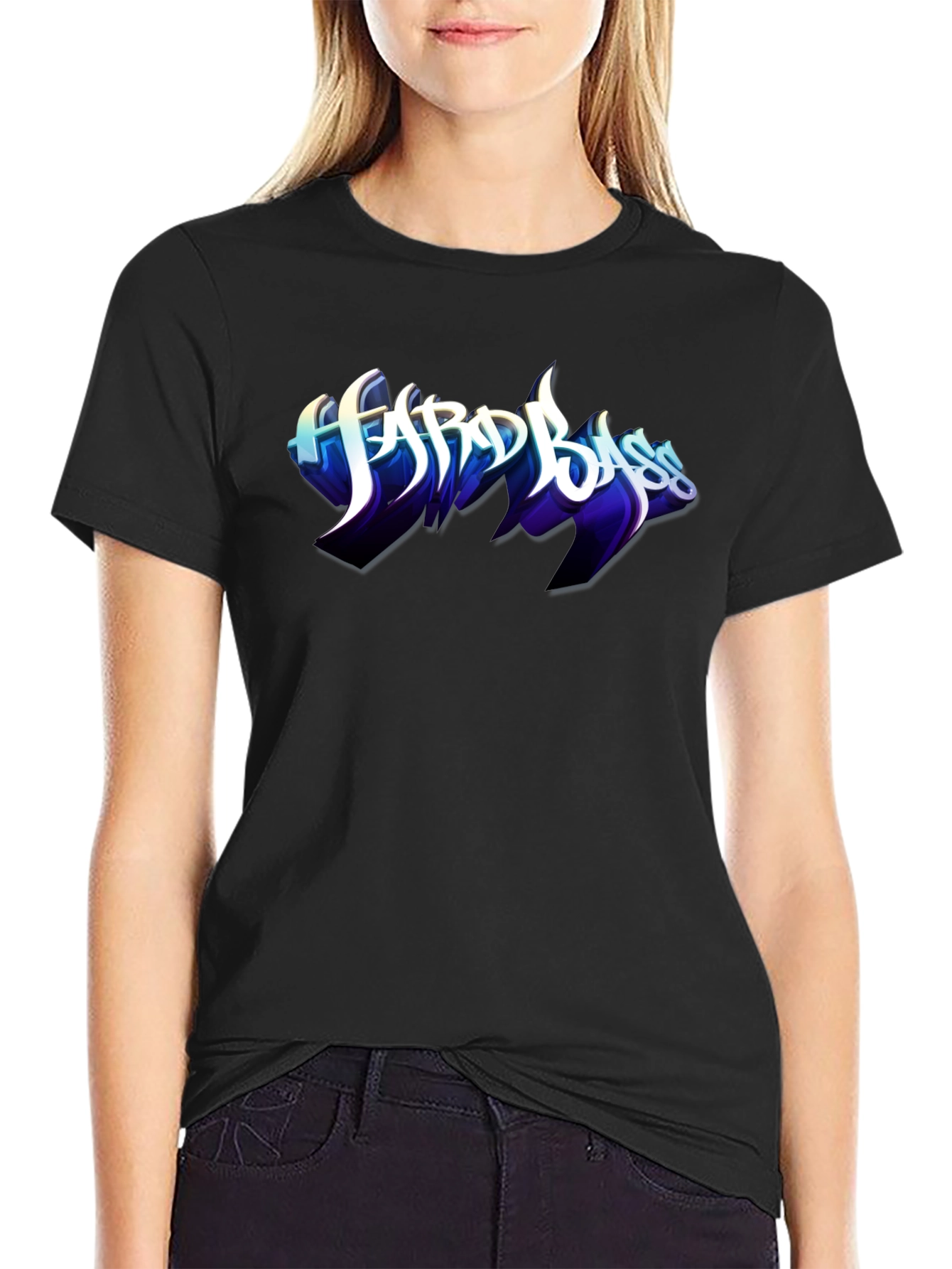 Hard Bass Graphic Black T-Shirt