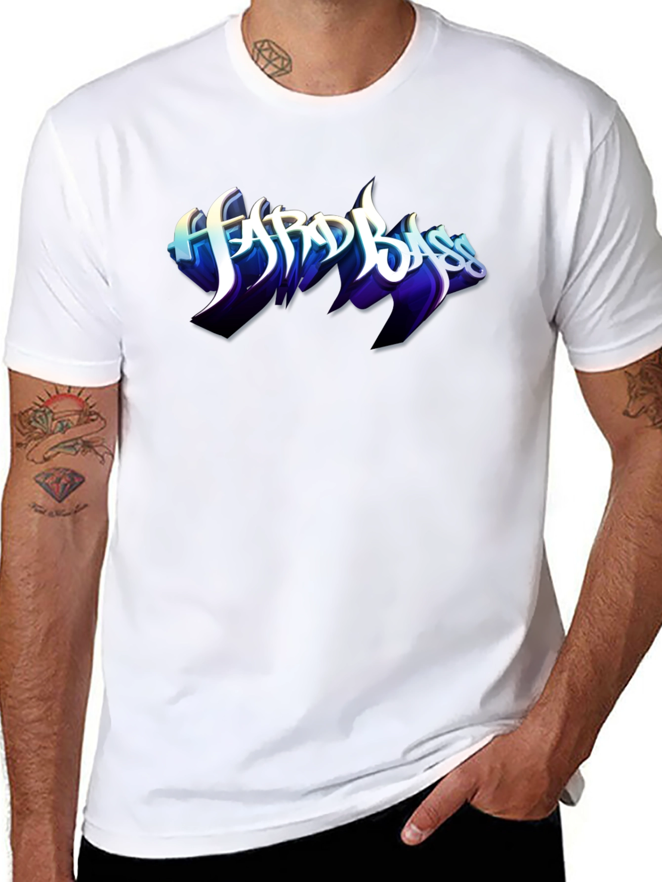 Hard Bass Graphic Black T-Shirt