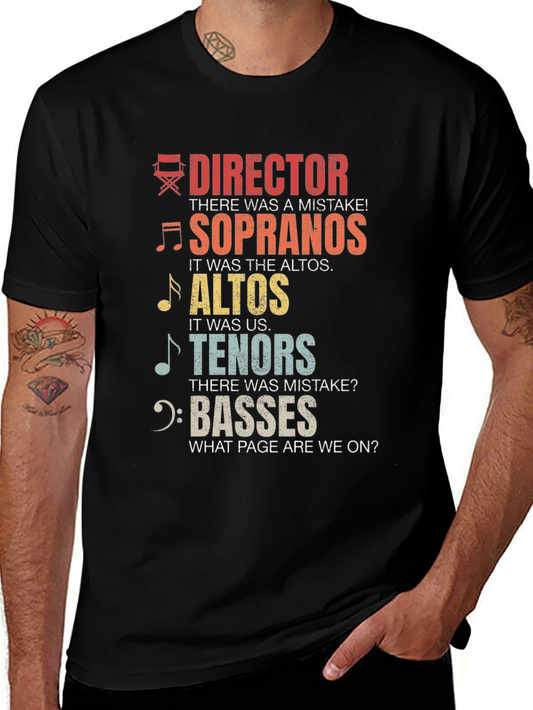 Choir Group Funny T-Shirt - Director Soprano Alto Tenor Bass