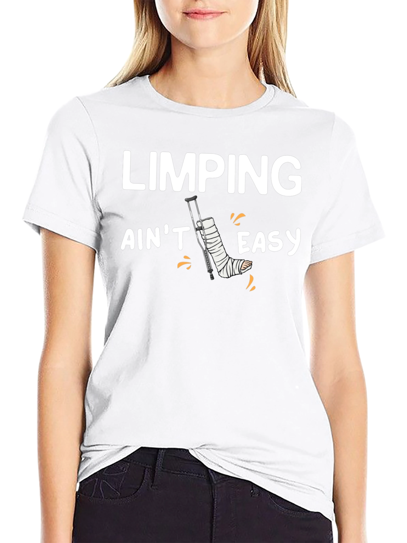 Limping Aint Easy Funny T-Shirt Injury Recovery