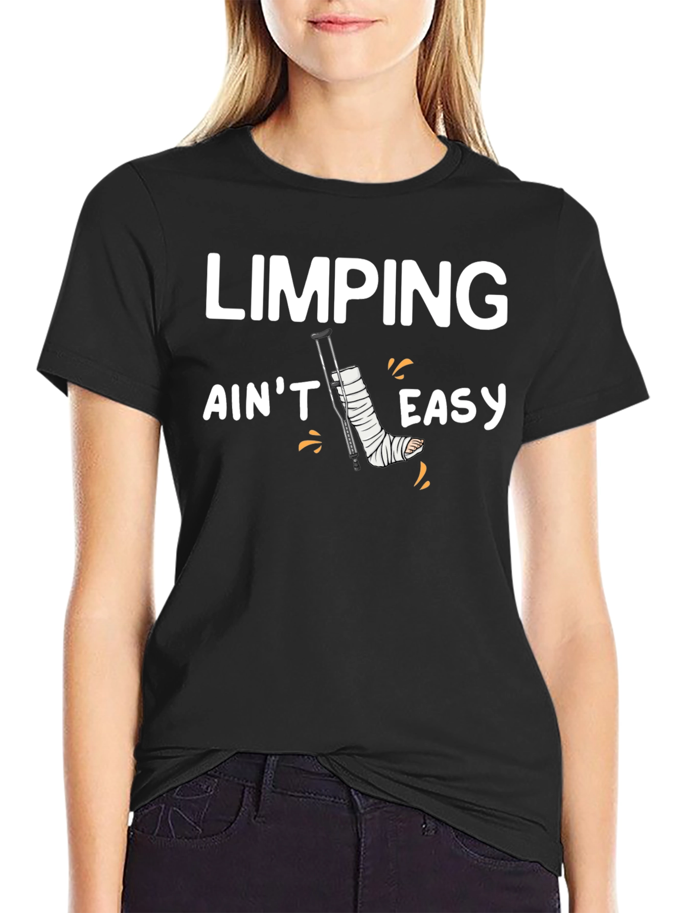 Limping Aint Easy Funny T-Shirt Injury Recovery