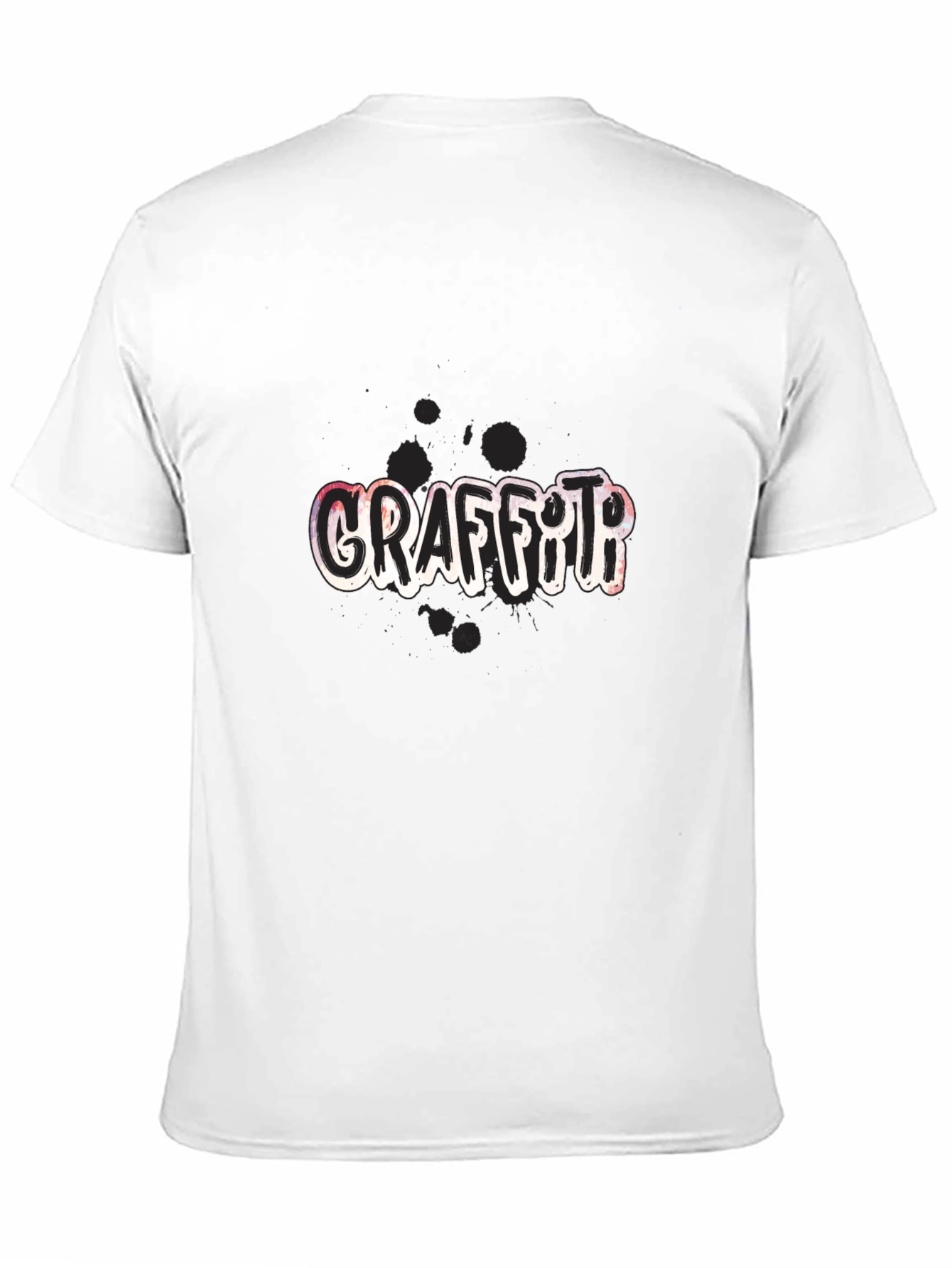 Graffiti Art Graphic Print Black T-Shirt