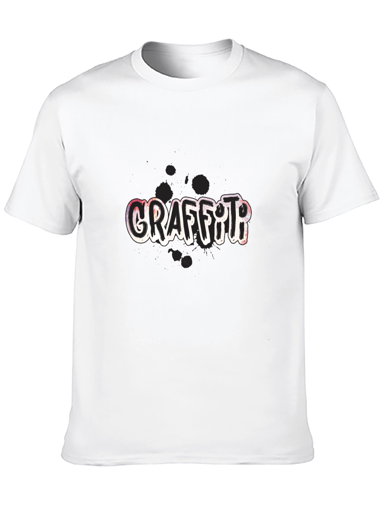 Graffiti Art Graphic Print Black T-Shirt