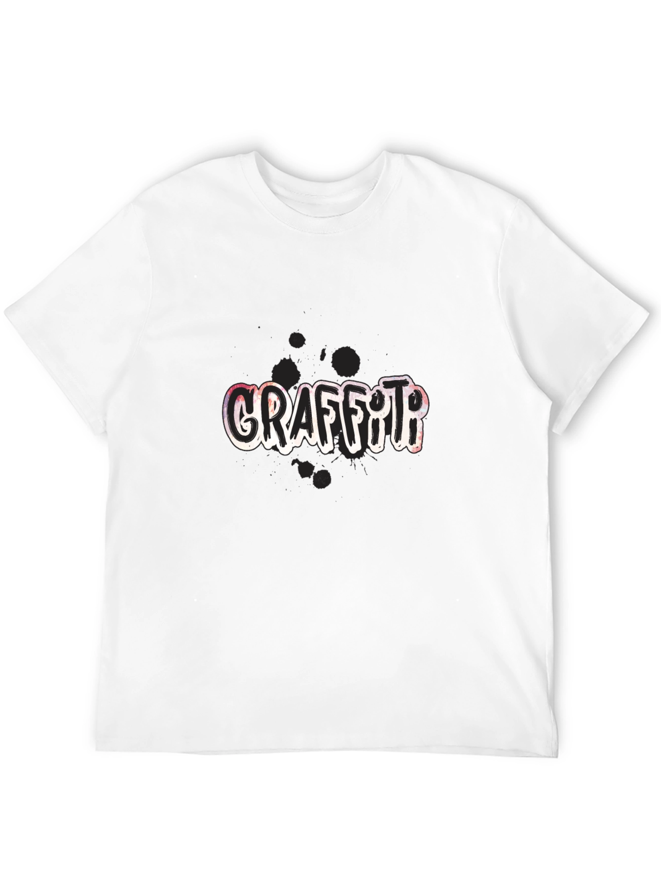 Graffiti Art Graphic Print Black T-Shirt