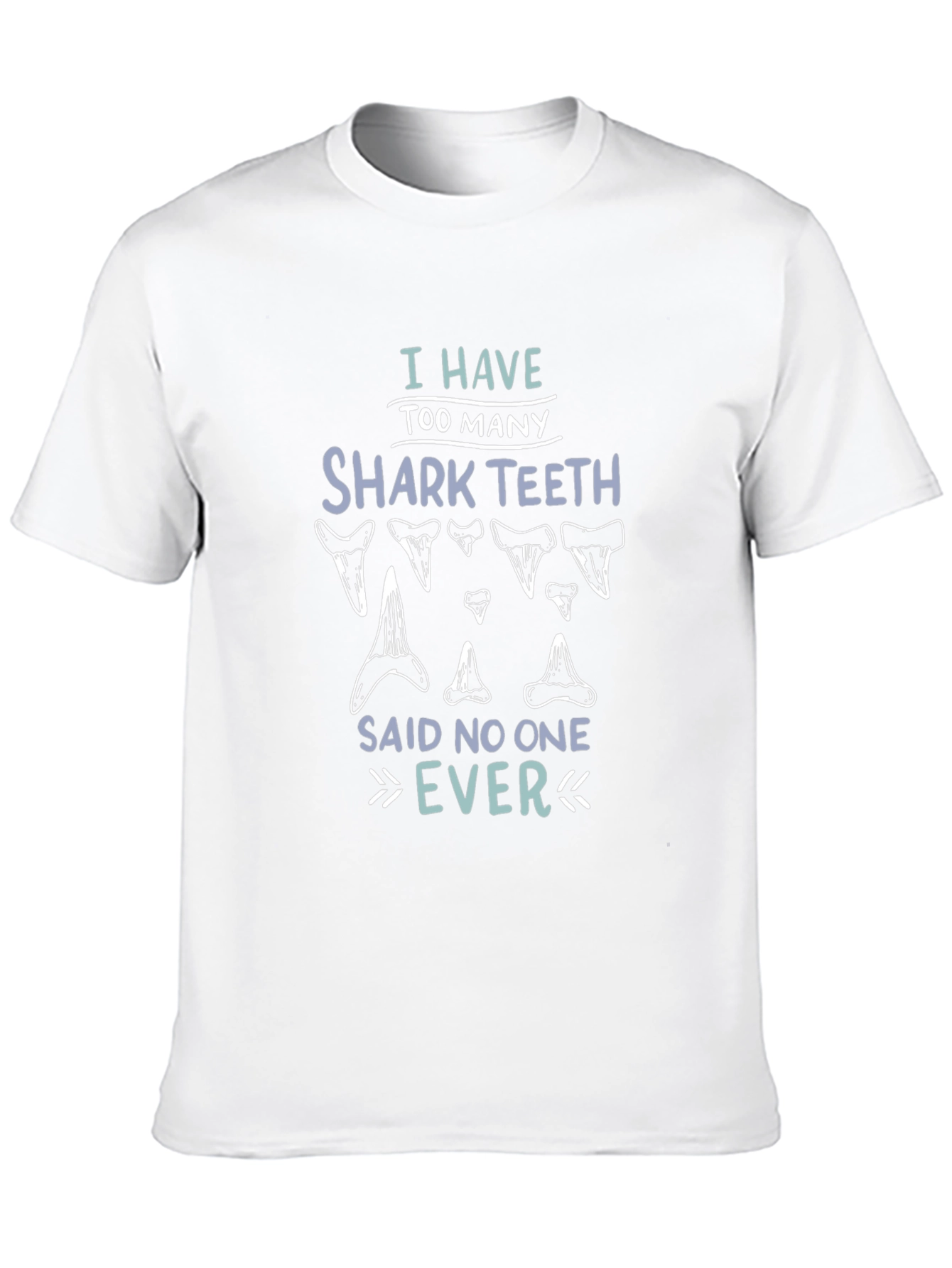 Shark Teeth Graphic Tee - Humorous Mens Shirt
