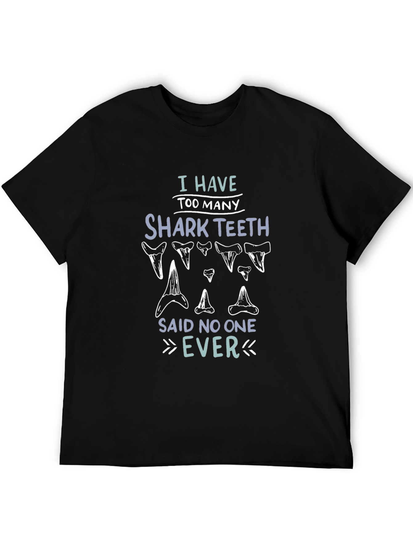 Shark Teeth Graphic Tee - Humorous Mens Shirt