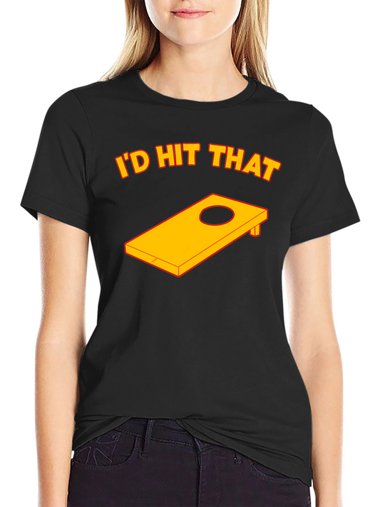 Id Hit That Cornhole T-Shirt - Funny Game Tee