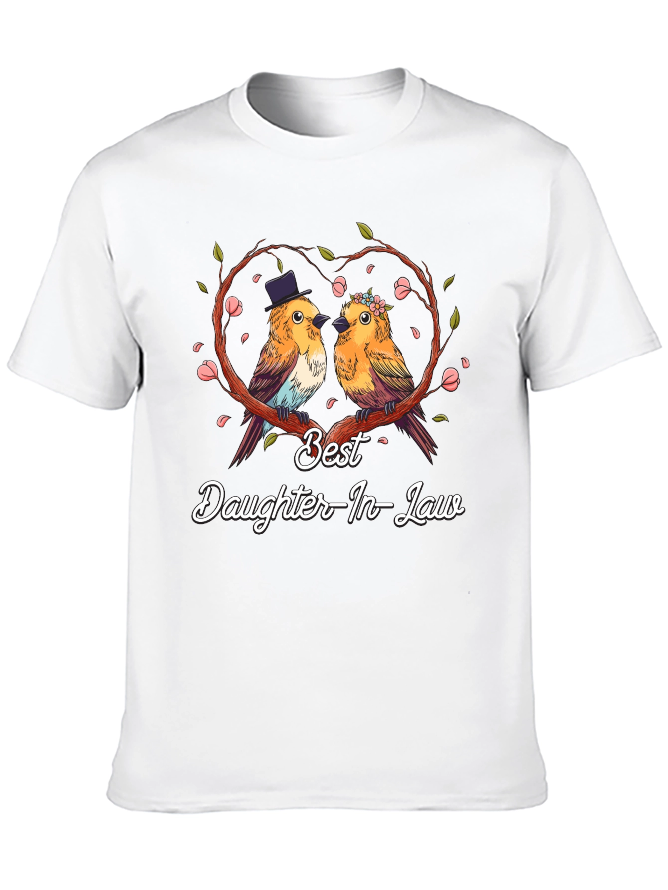 Best Daughter-In-Law T-Shirt: Cute Bird Couple Design