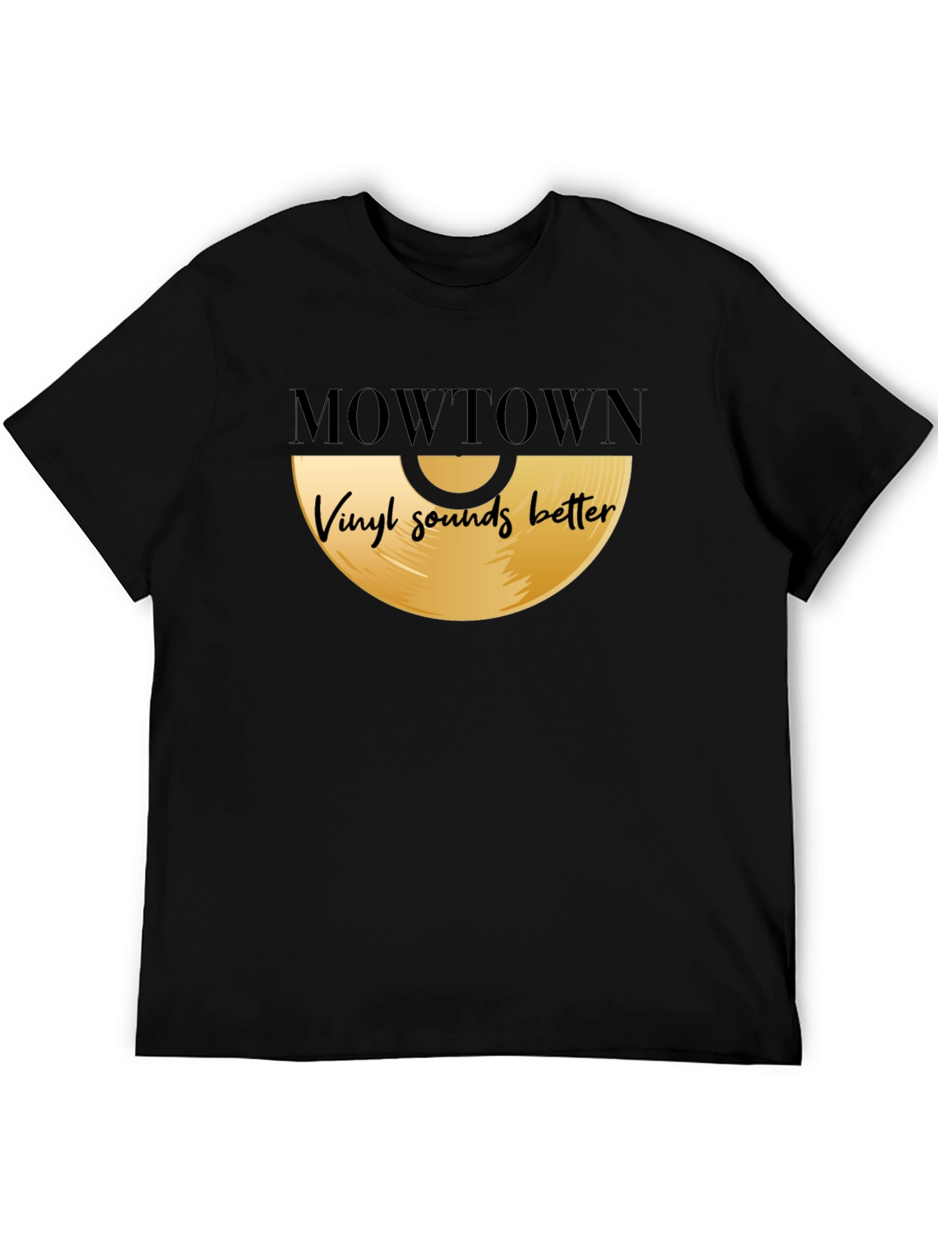 Mowtown Vinyl Sounds Better Black T-Shirt