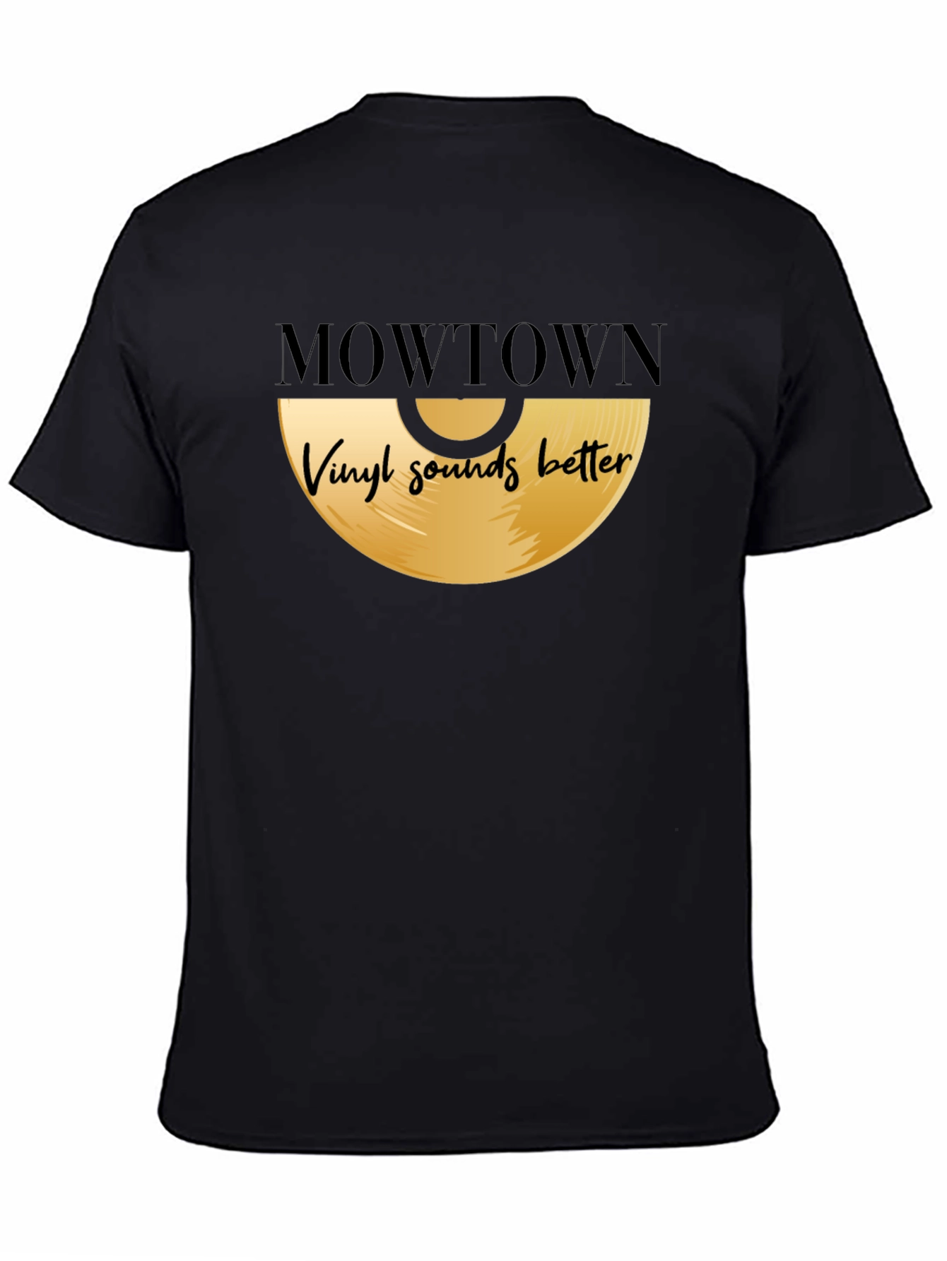 Mowtown Vinyl Sounds Better Black T-Shirt