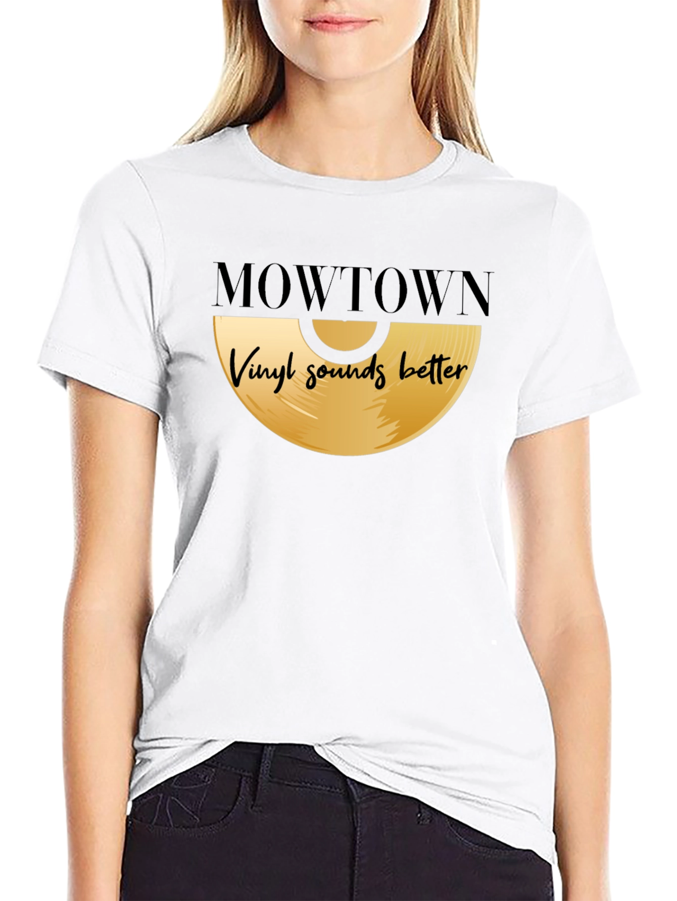 Mowtown Vinyl Sounds Better Black T-Shirt