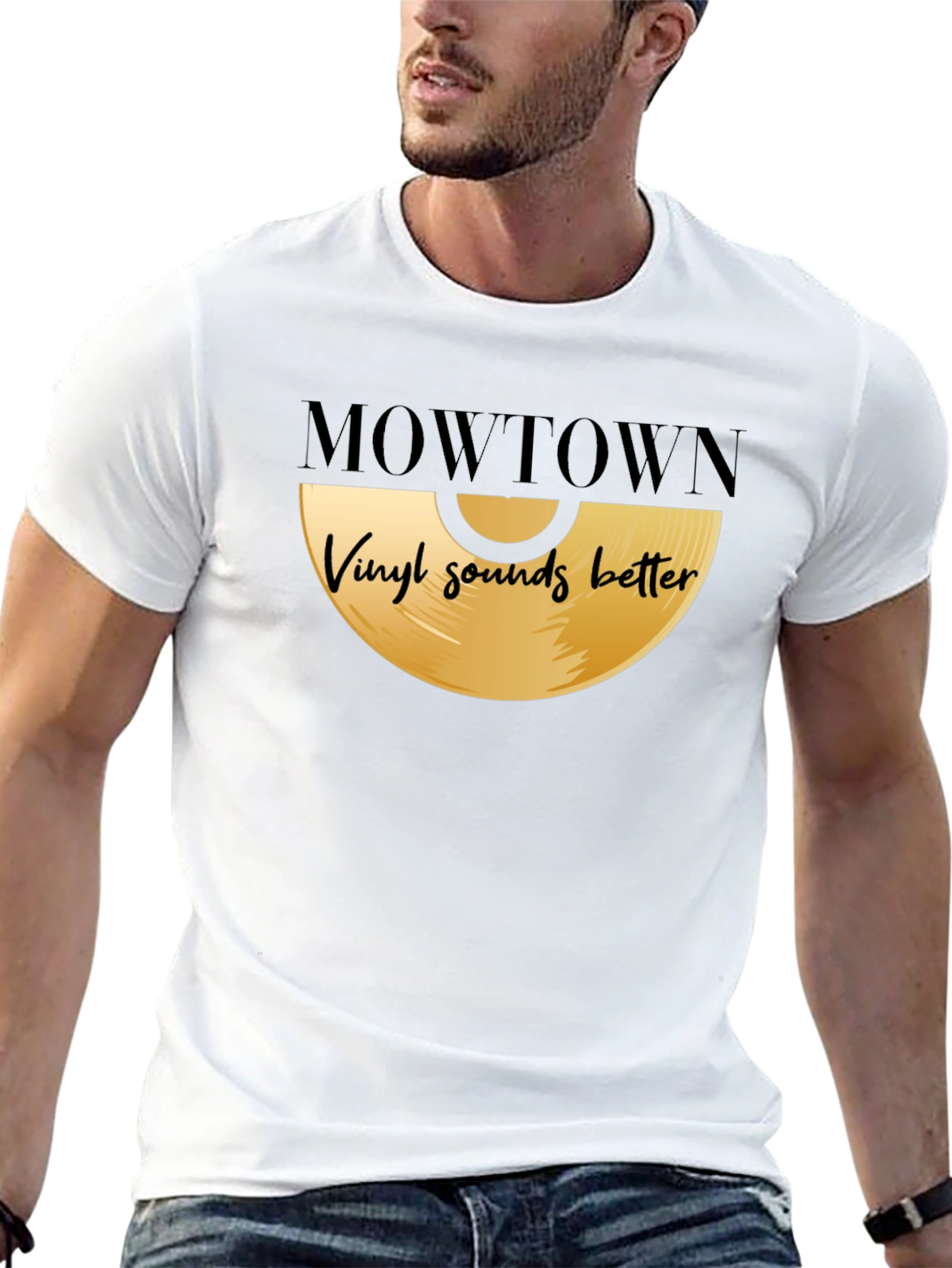 Mowtown Vinyl Sounds Better Black T-Shirt