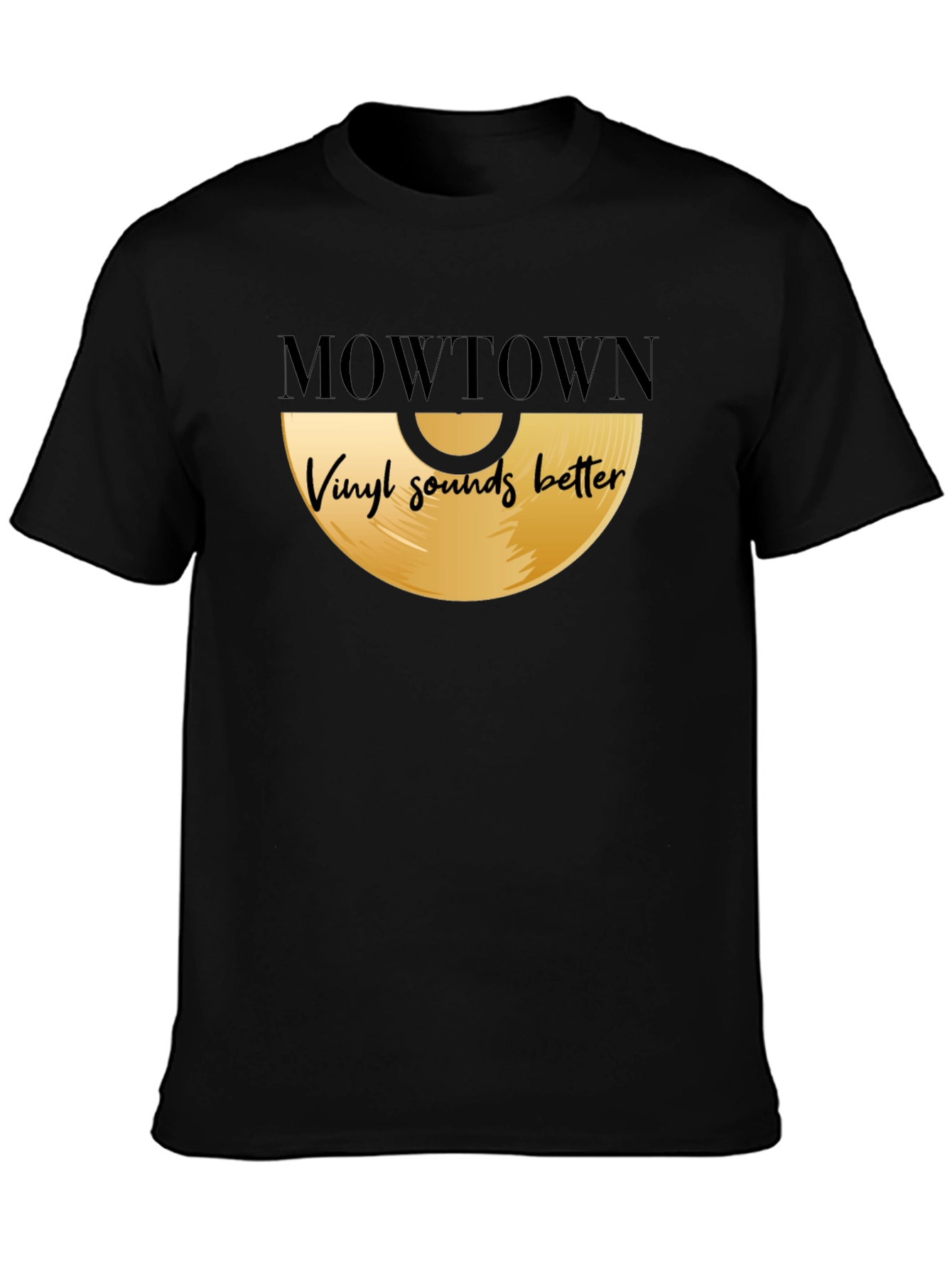 Mowtown Vinyl Sounds Better Black T-Shirt
