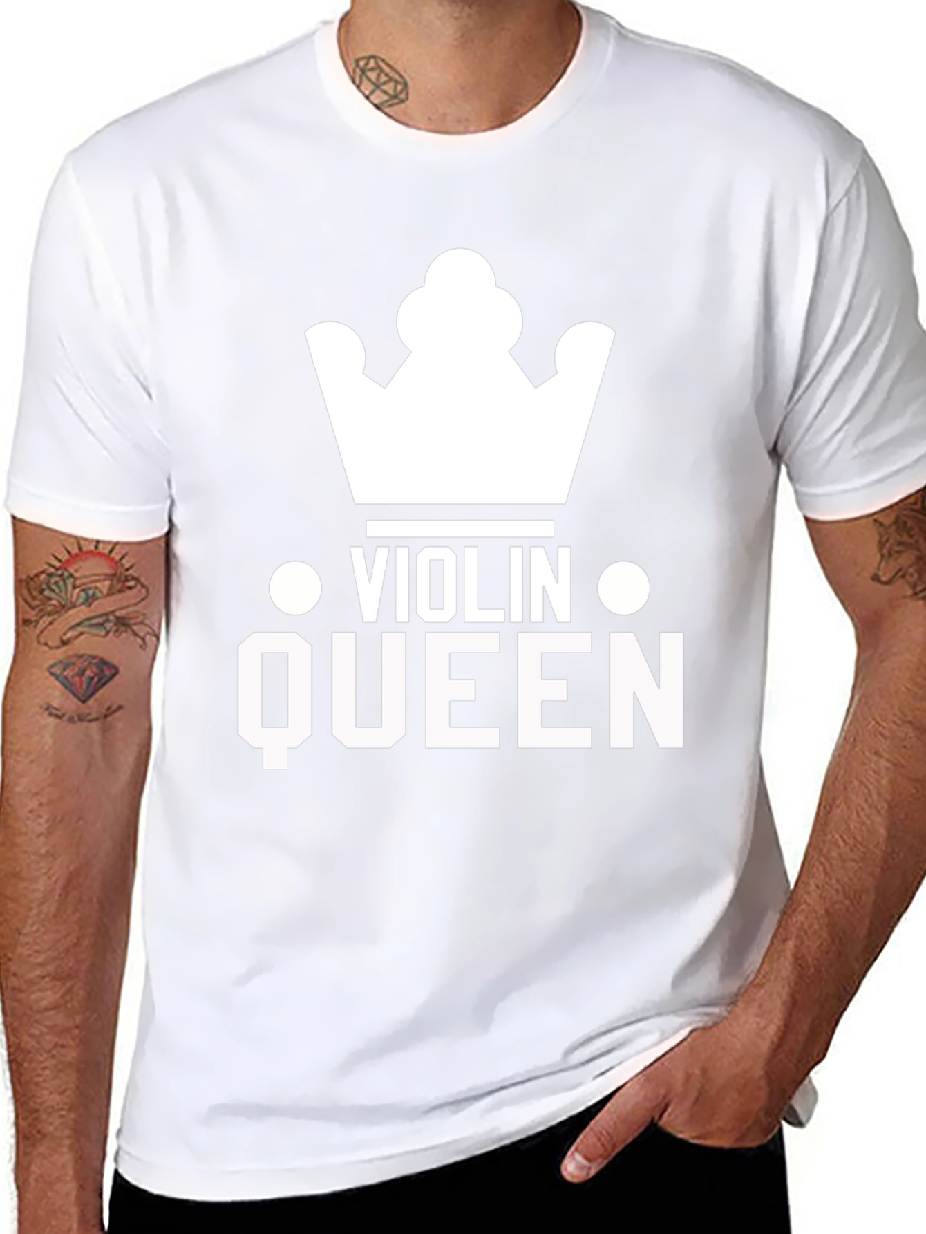 Violin Queen Graphic Tee - Music Lover T-Shirt