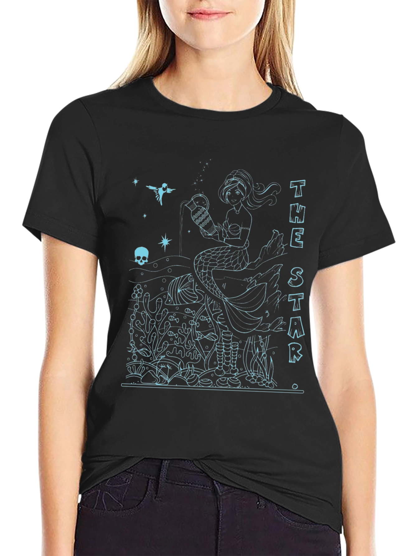 The Star Tarot Card Mermaid T-Shirt