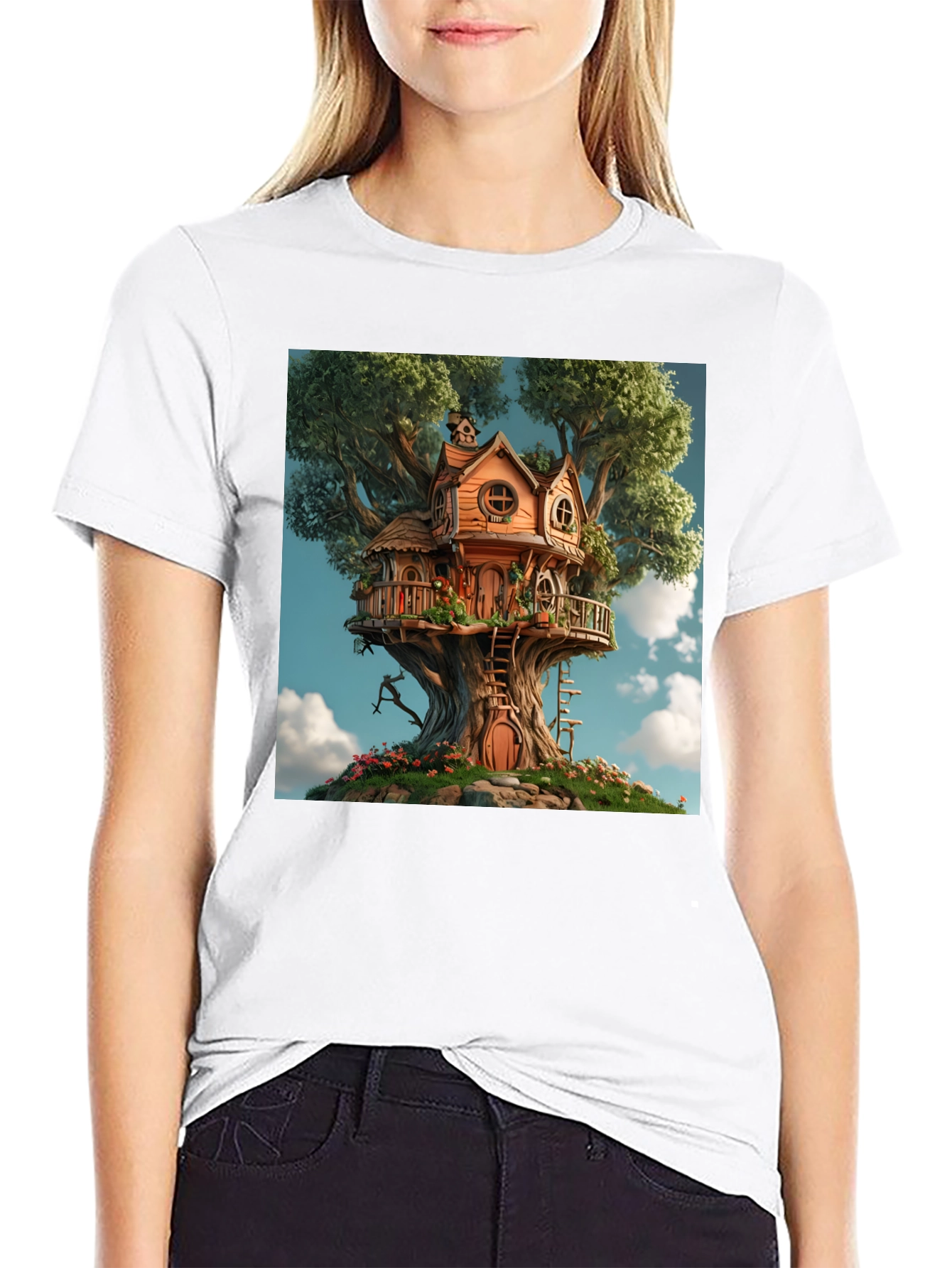 Treehouse Graphic Tee - Whimsical Design