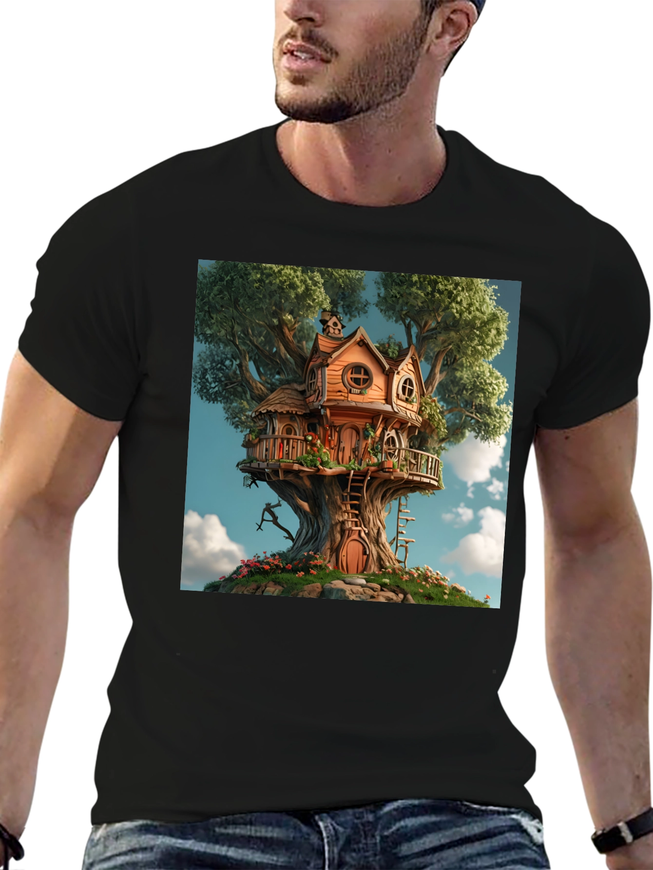 Treehouse Graphic Tee - Whimsical Design