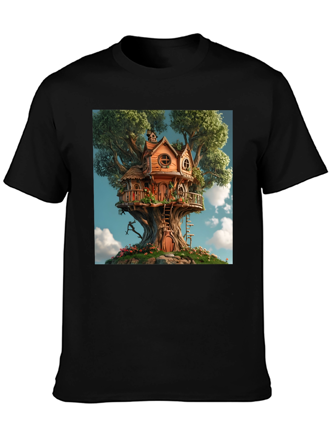 Treehouse Graphic Tee - Whimsical Design
